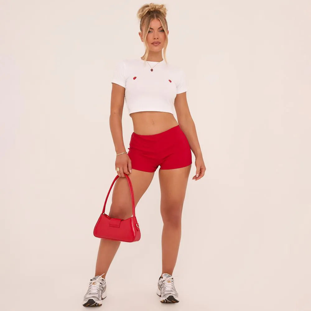 Plunora - Strawberry Crop Top