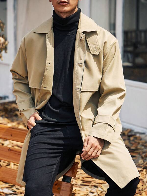 Plunora - Beige Trenchcoat voor Heren