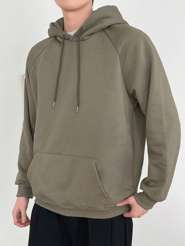 Plunora - Green Men's Kangaroo Pocket Hoodie