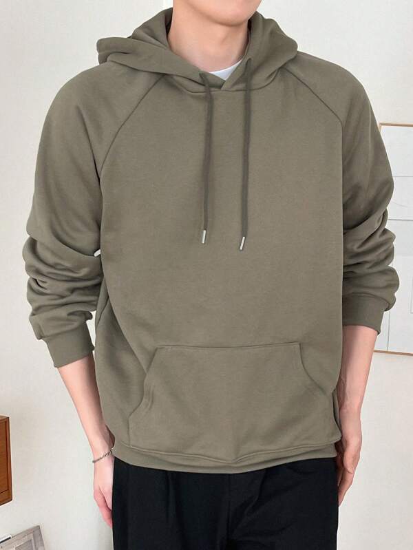 Plunora - Green Men's Kangaroo Pocket Hoodie