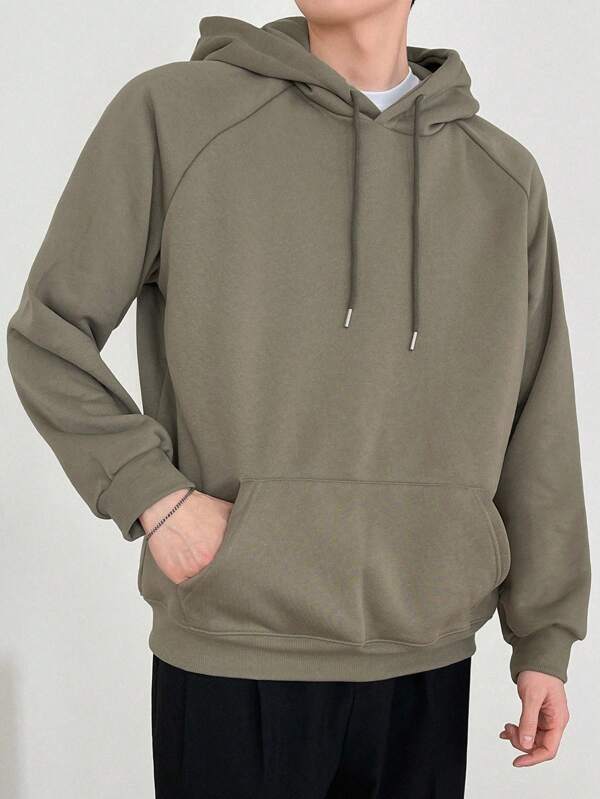 Plunora - Green Men's Kangaroo Pocket Hoodie