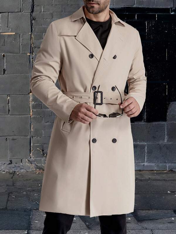 Plunora - Heren Trenchcoat met Ceintuur