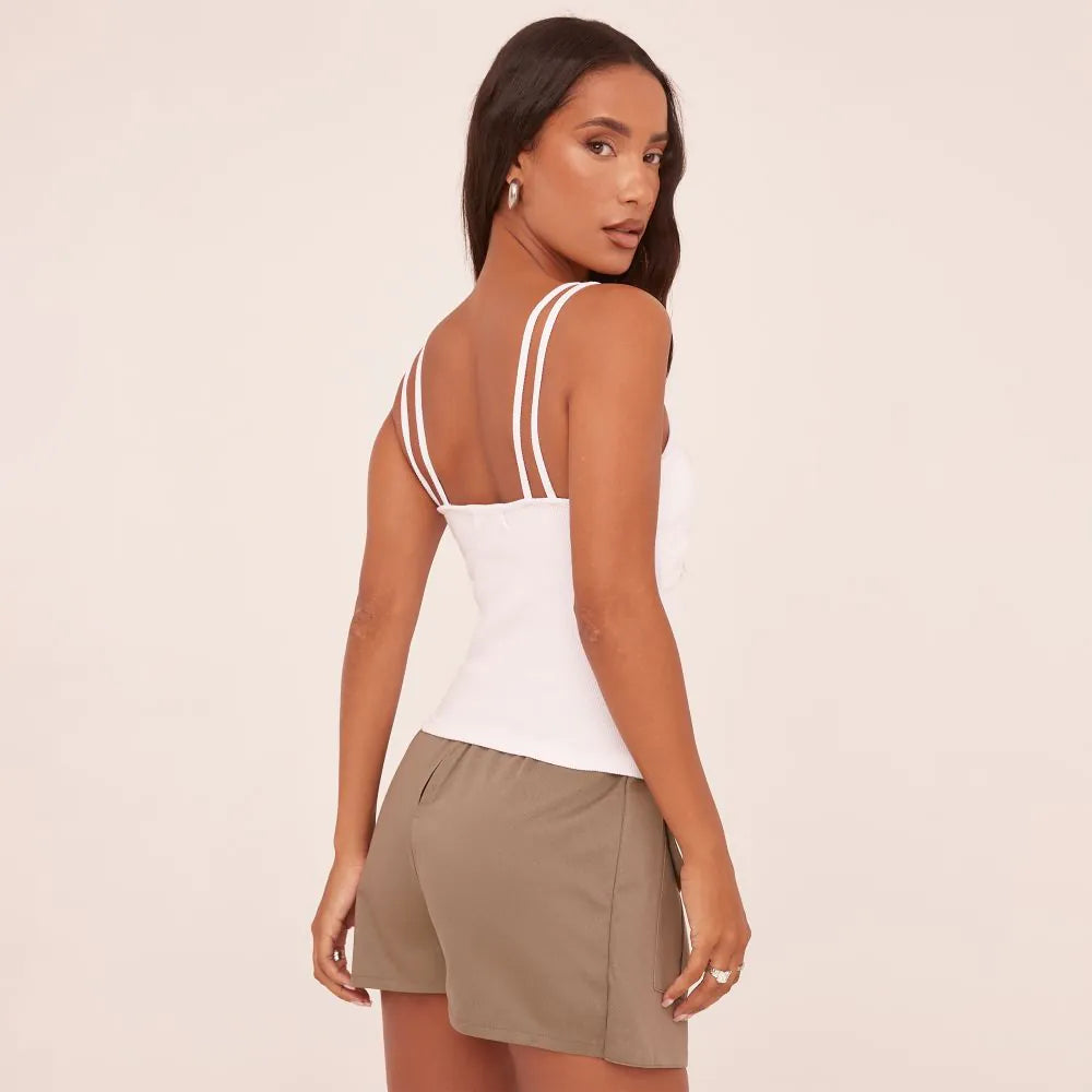 Plunora – Luxe Gestreepte Camisole met Dubbele Bandjes