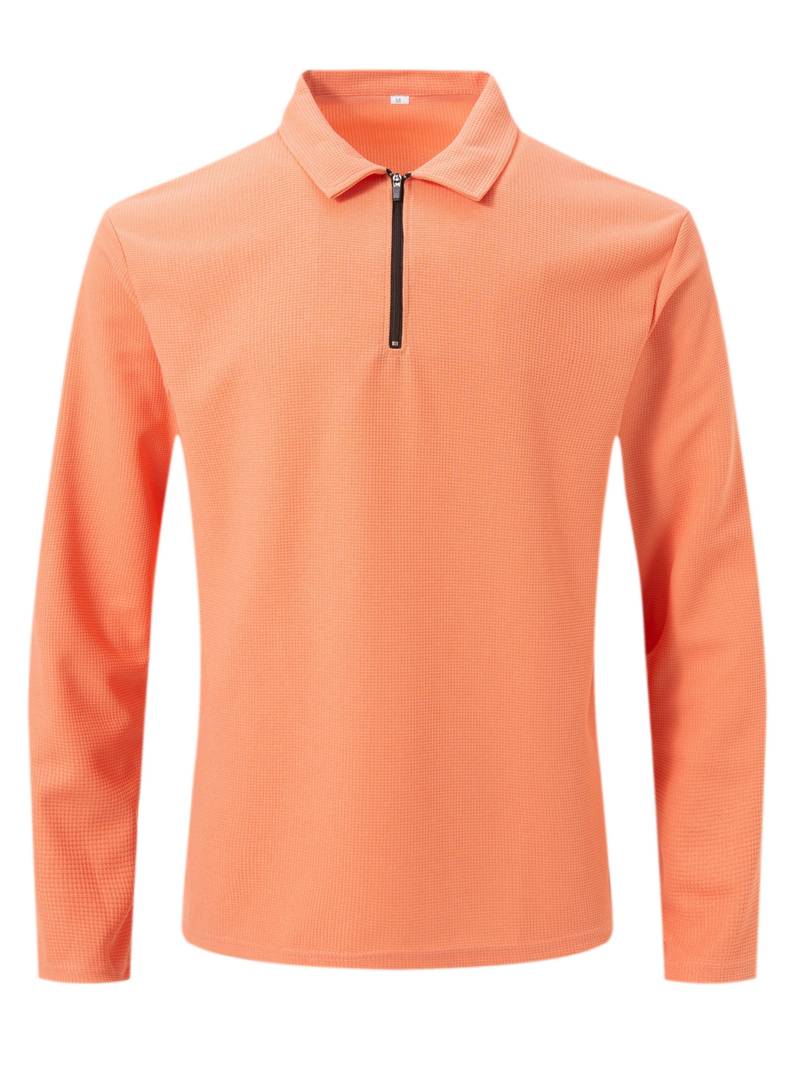 Plunora – Casual Zip-up Polo Met V-Hals - Plunora