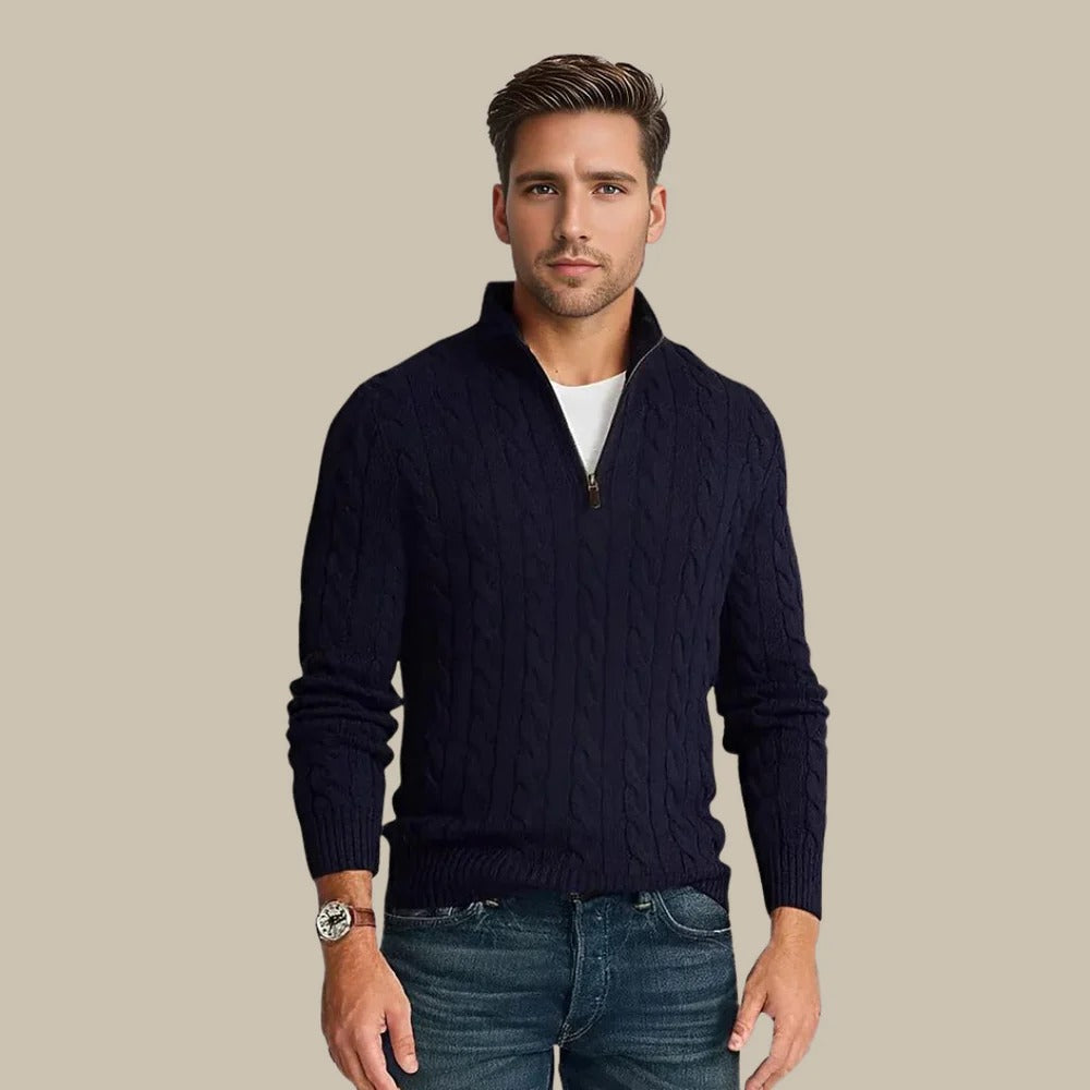 Plunora - Stijlvolle Zip-Up Sweater voor heren