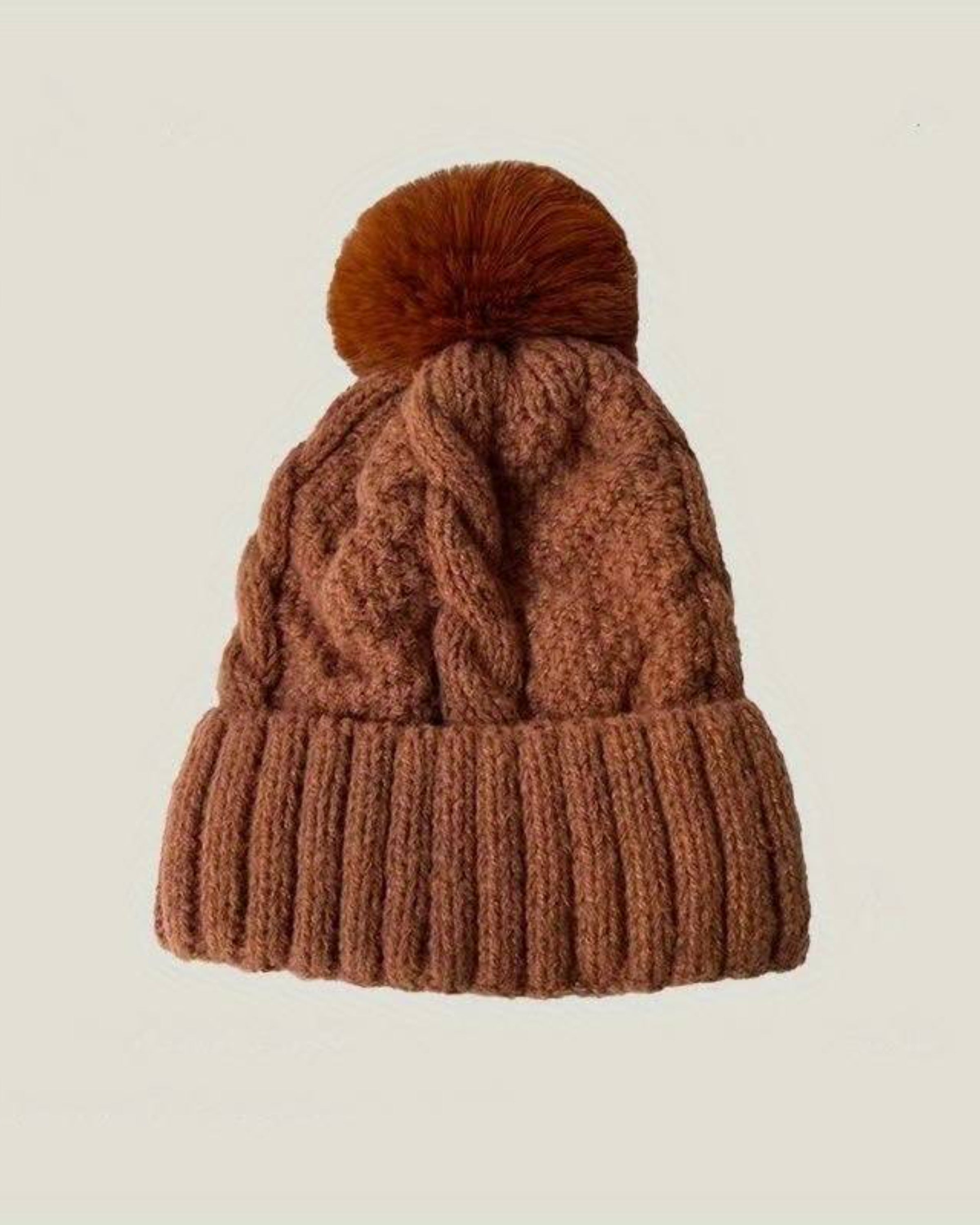 Plunora - Pompom Knit Beanie