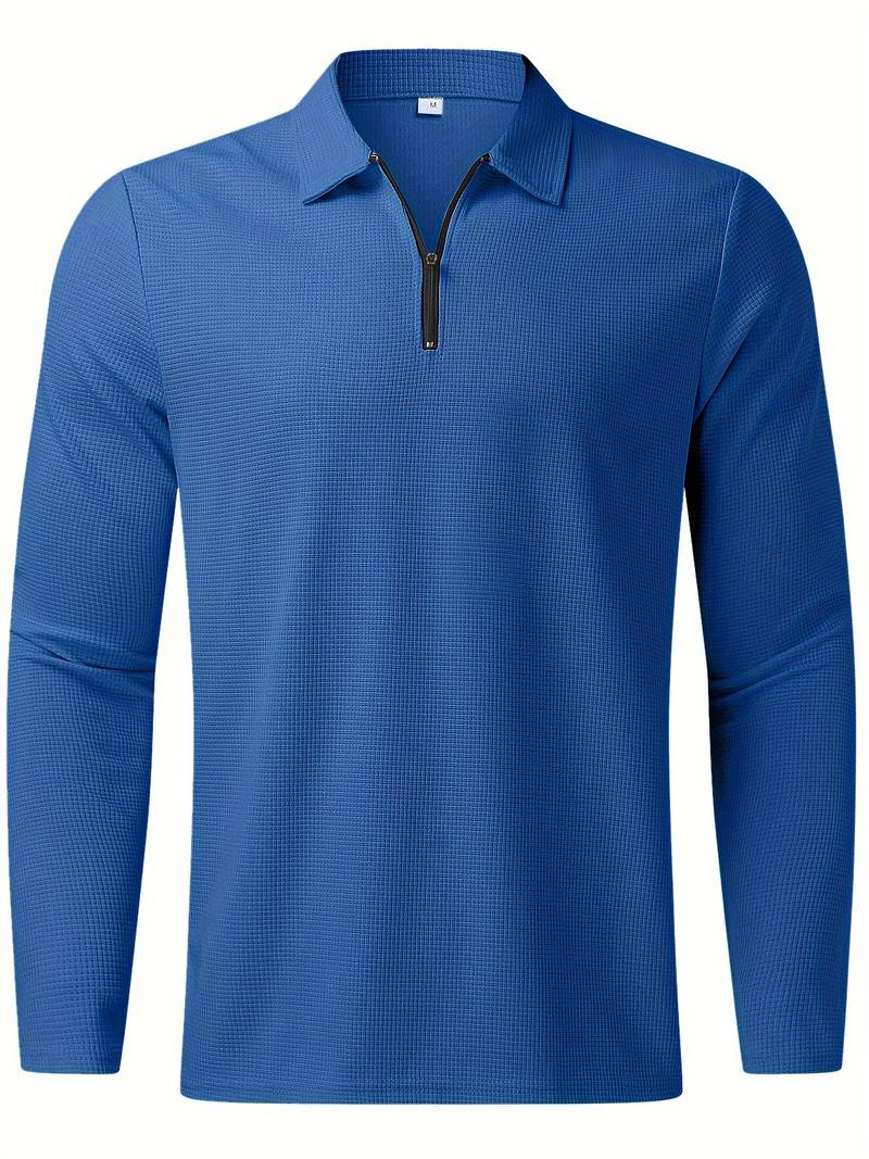 Plunora – Casual Zip-up Polo Met V-Hals - Plunora