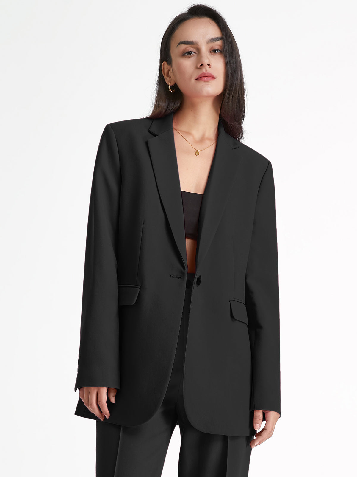 Plunora - Effen Gekleurde Essentiële Blazer