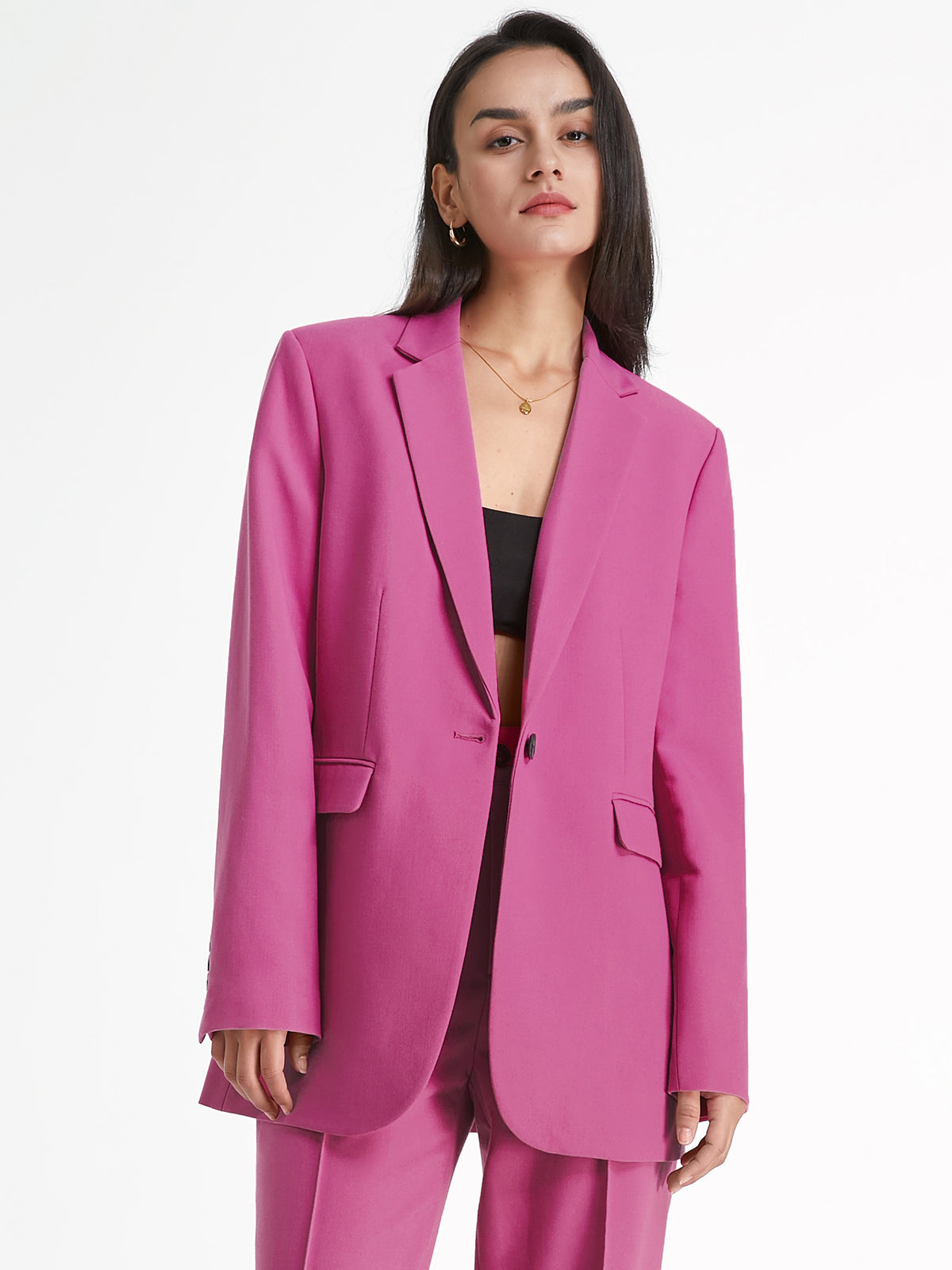 Plunora - Effen Gekleurde Essentiële Blazer