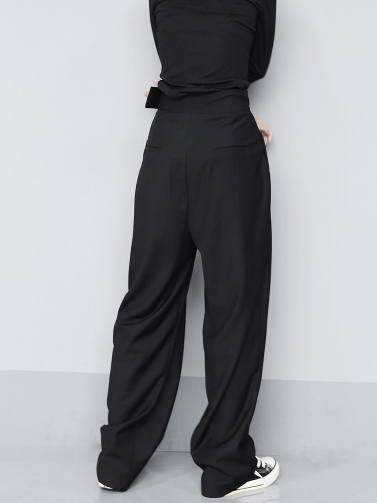 Plunora - Wide Leg Velcro Broek met Klittenbandsluiting