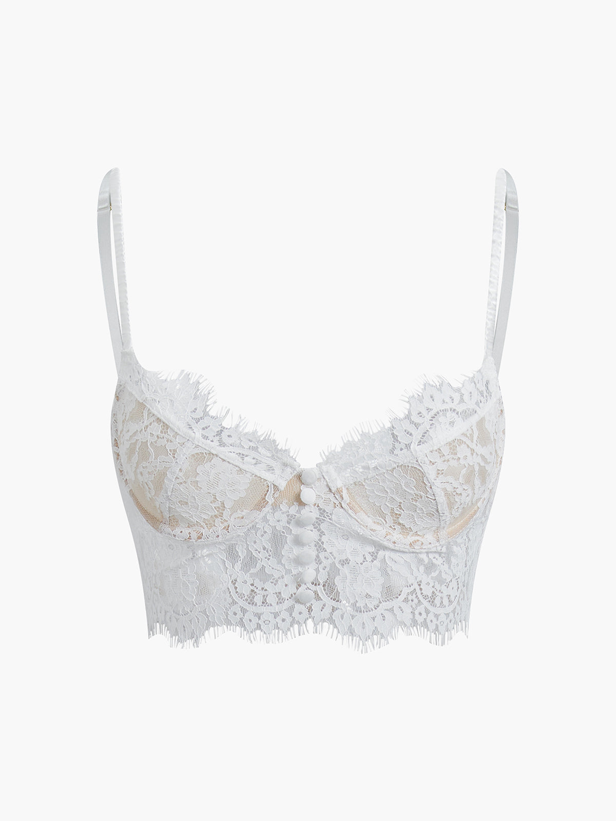 Plunora - Dubbele Haak Kant Korte Bustier Top Details