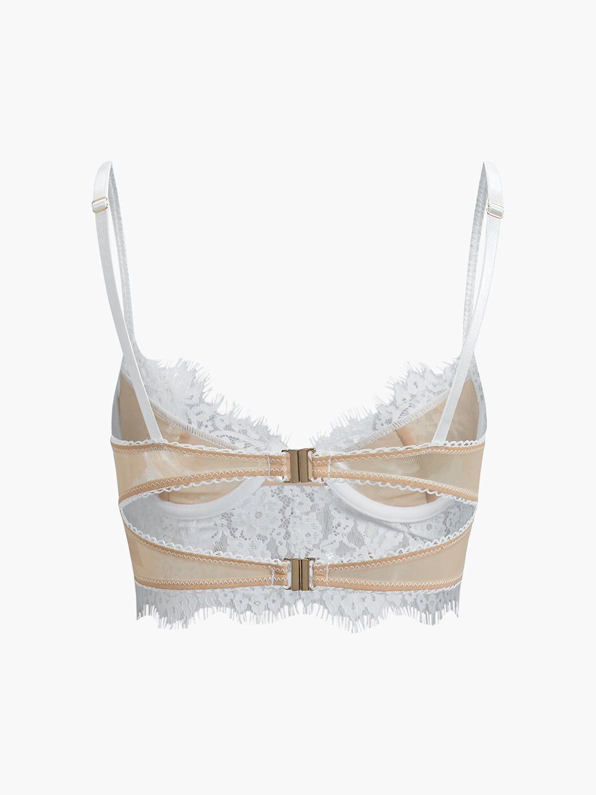 Plunora - Dubbele Haak Kant Korte Bustier Top Details