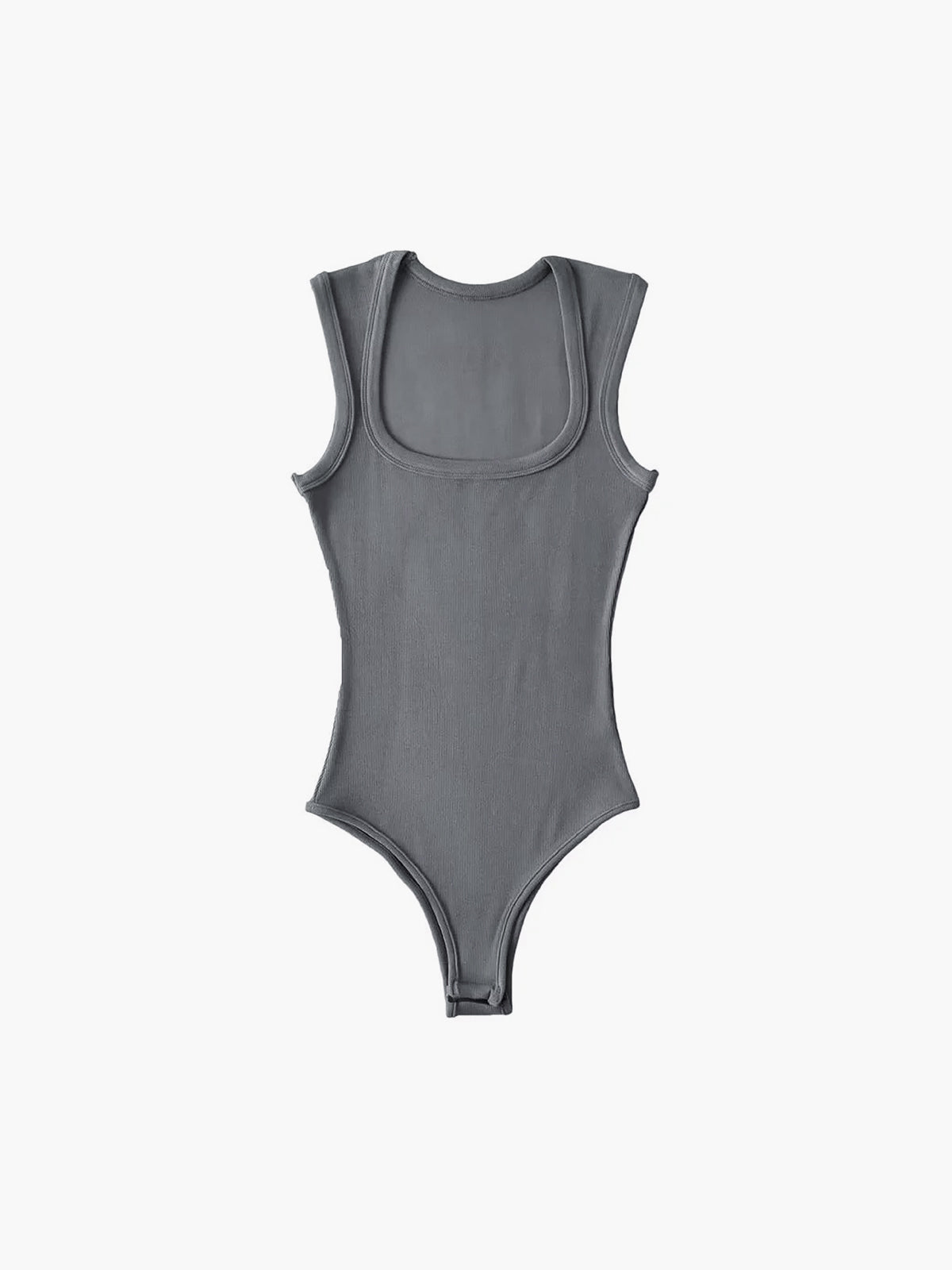 Plunora - Effen Bodysuit met Vierkante Hals