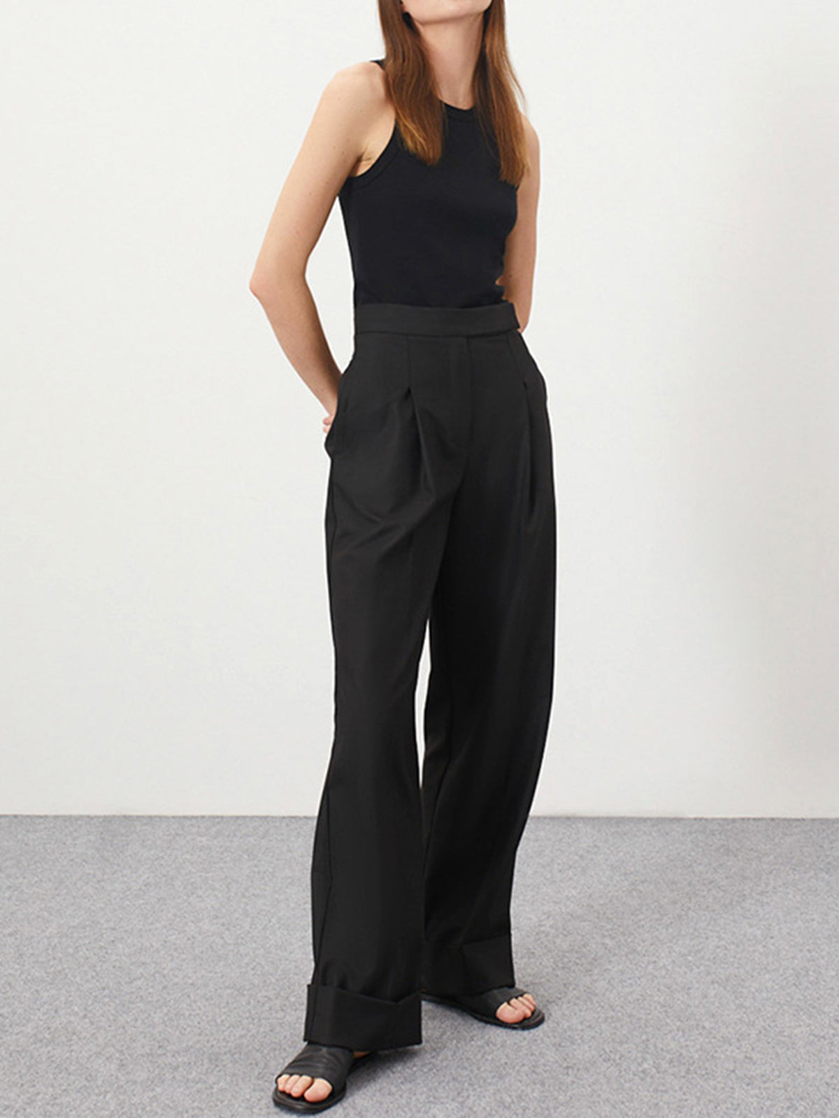 Plunora - Nostalgia Geplooide Wide Leg Broek