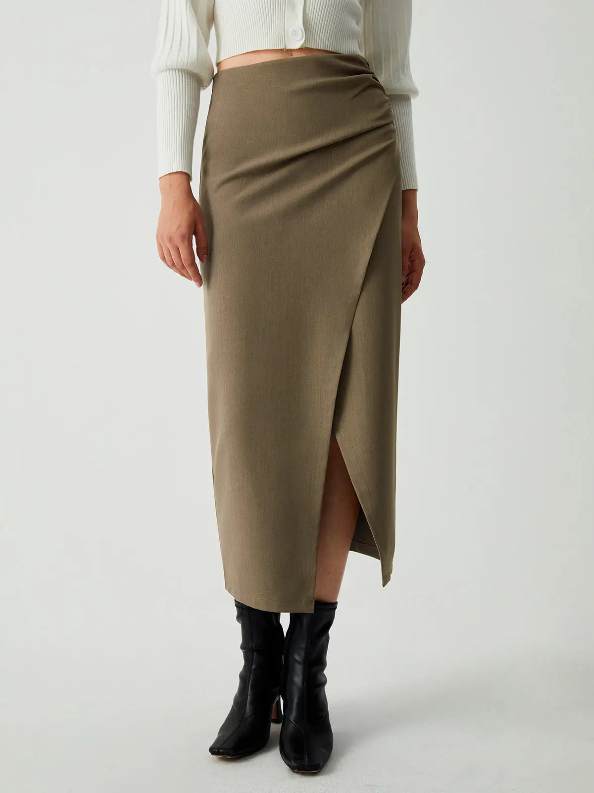 Plunora - Maple Wrap Slit Midi rok