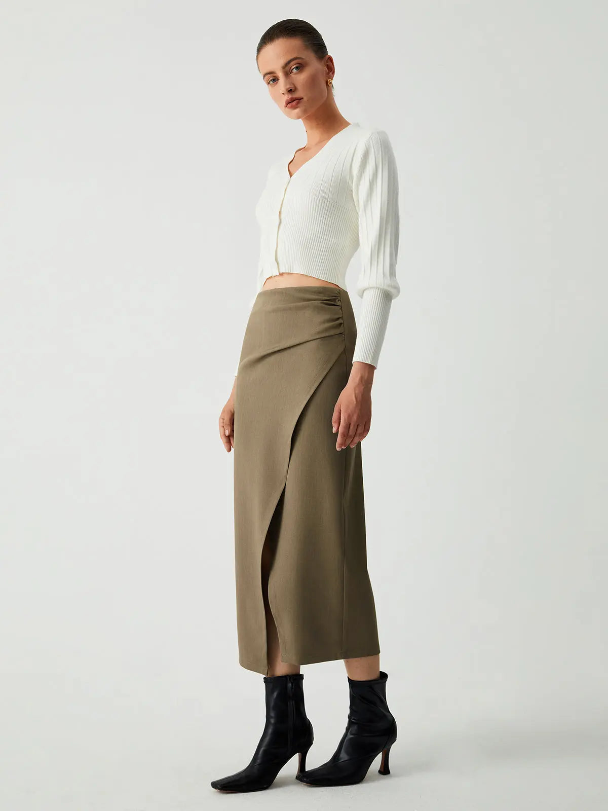 Plunora - Maple Wrap Slit Midi rok