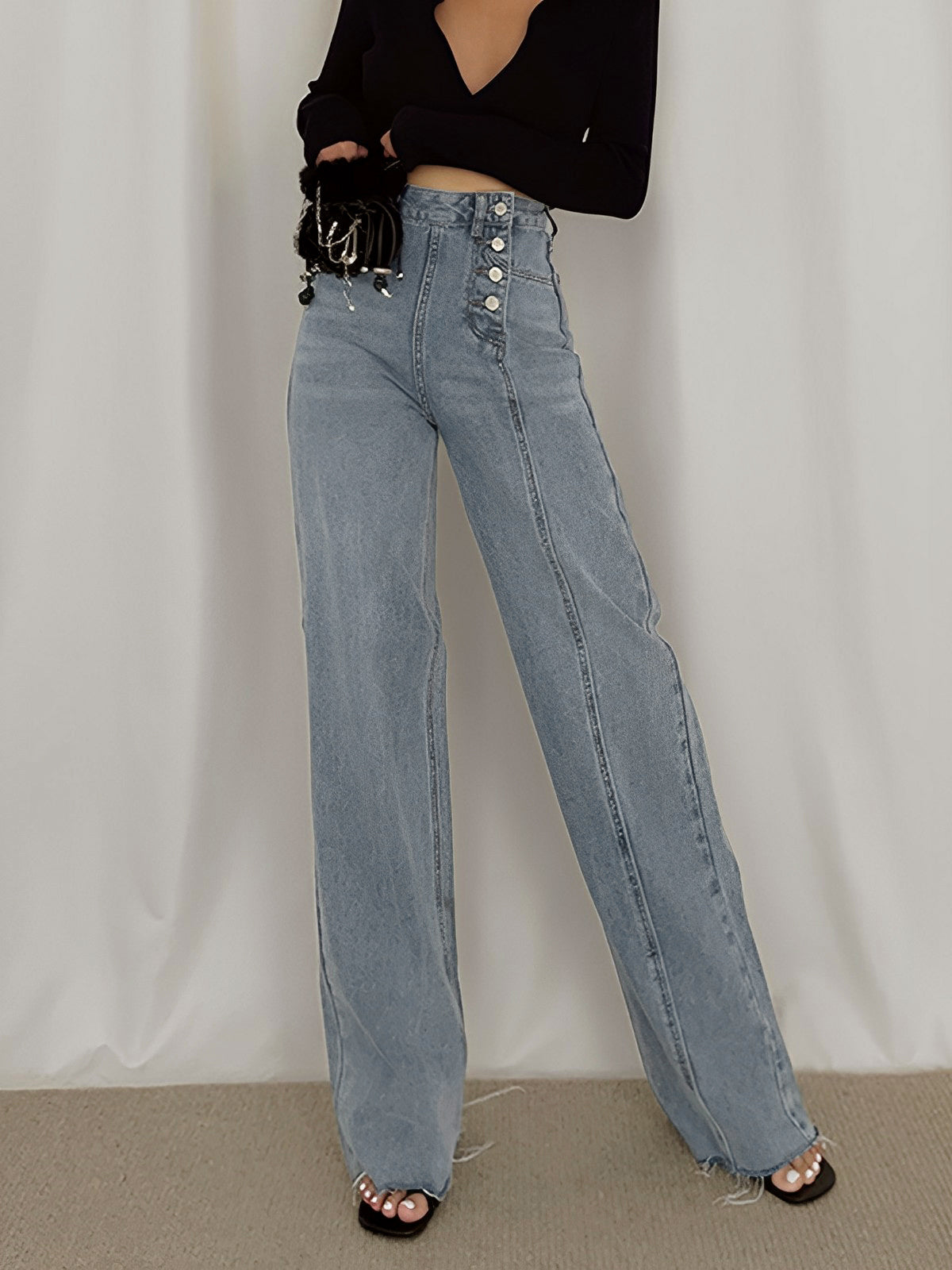 Plunora - Utility Denim Rechte Jeans