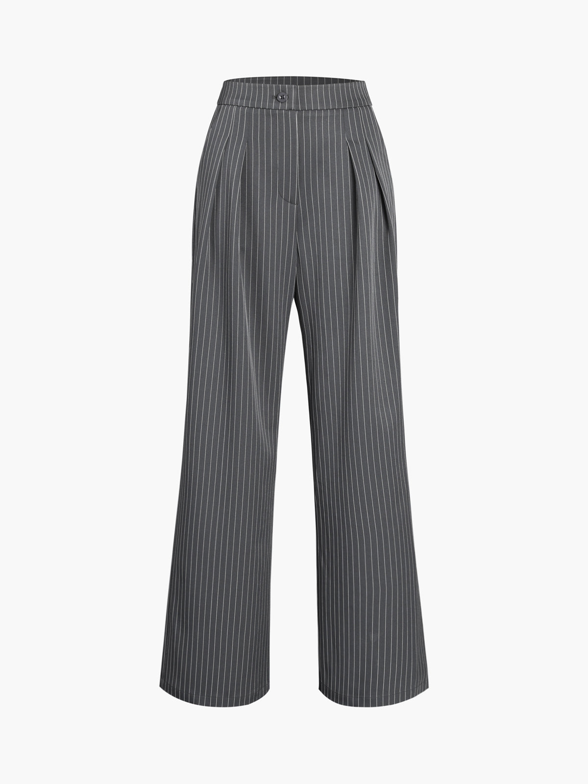 Plunora - Pinstripe Geplooide Wide Leg Dress Broek