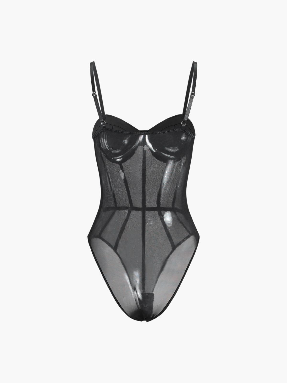 Plunora - Sheer Bustier Corset Bodysuit