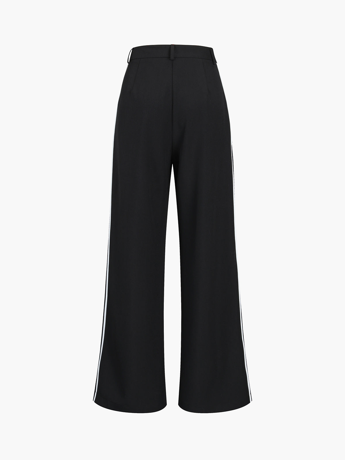 Plunora - Wide Leg Broek met Zijstrepen