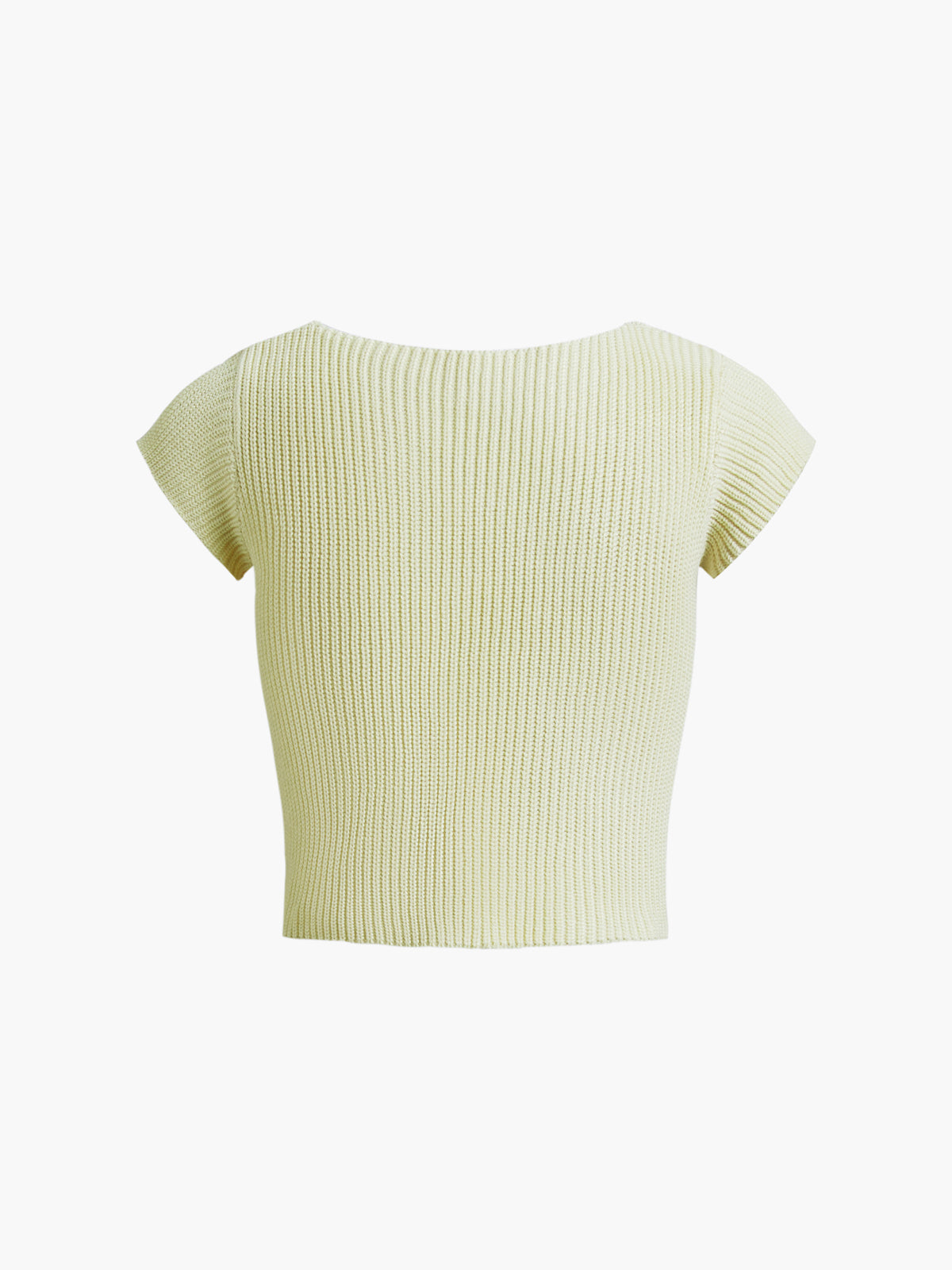 Plunora - Leisure Hook-and-Eye Gebreide Crop Shirt