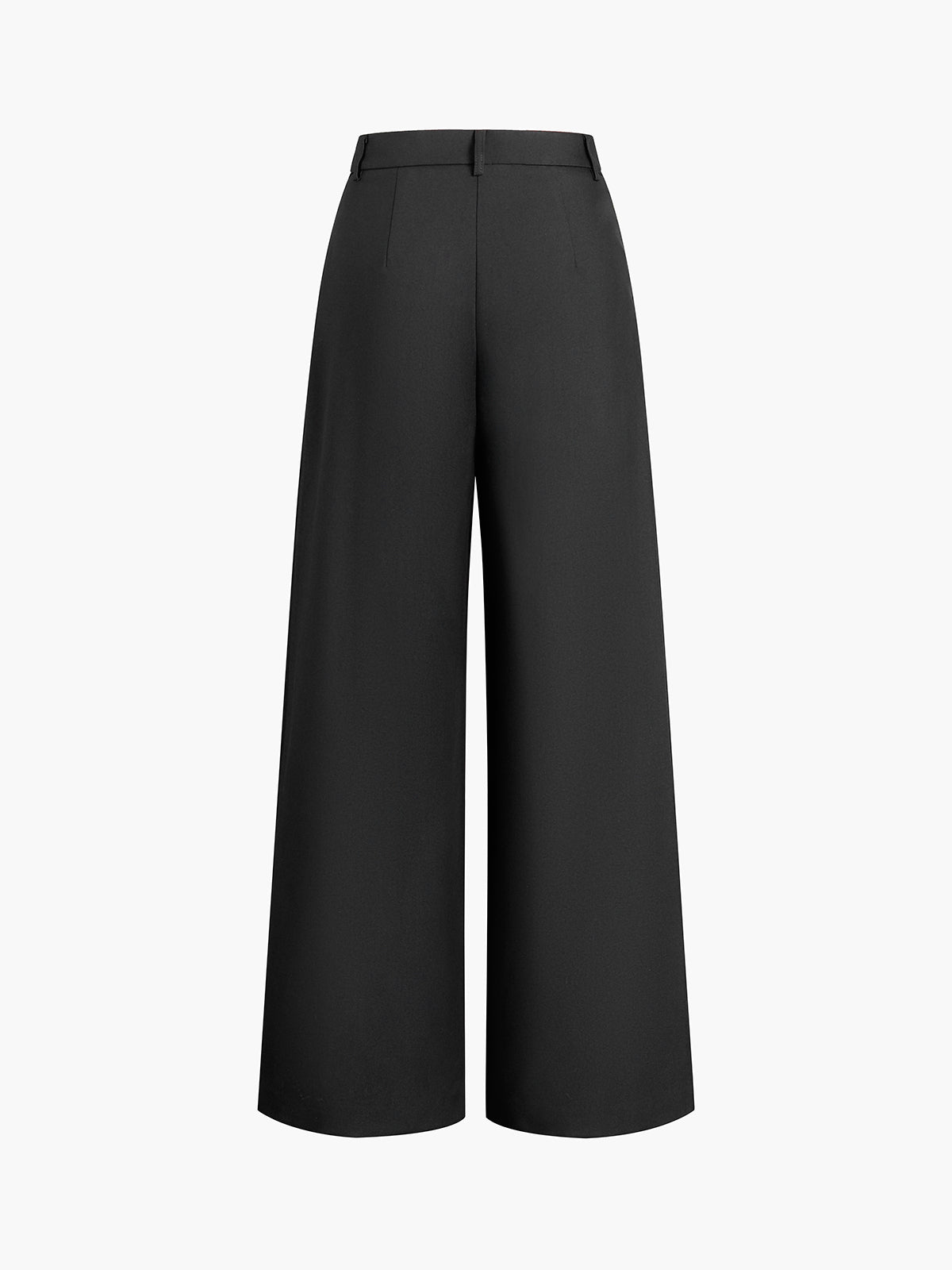 Plunora - Effen Wide Leg Broek Zonder Riem