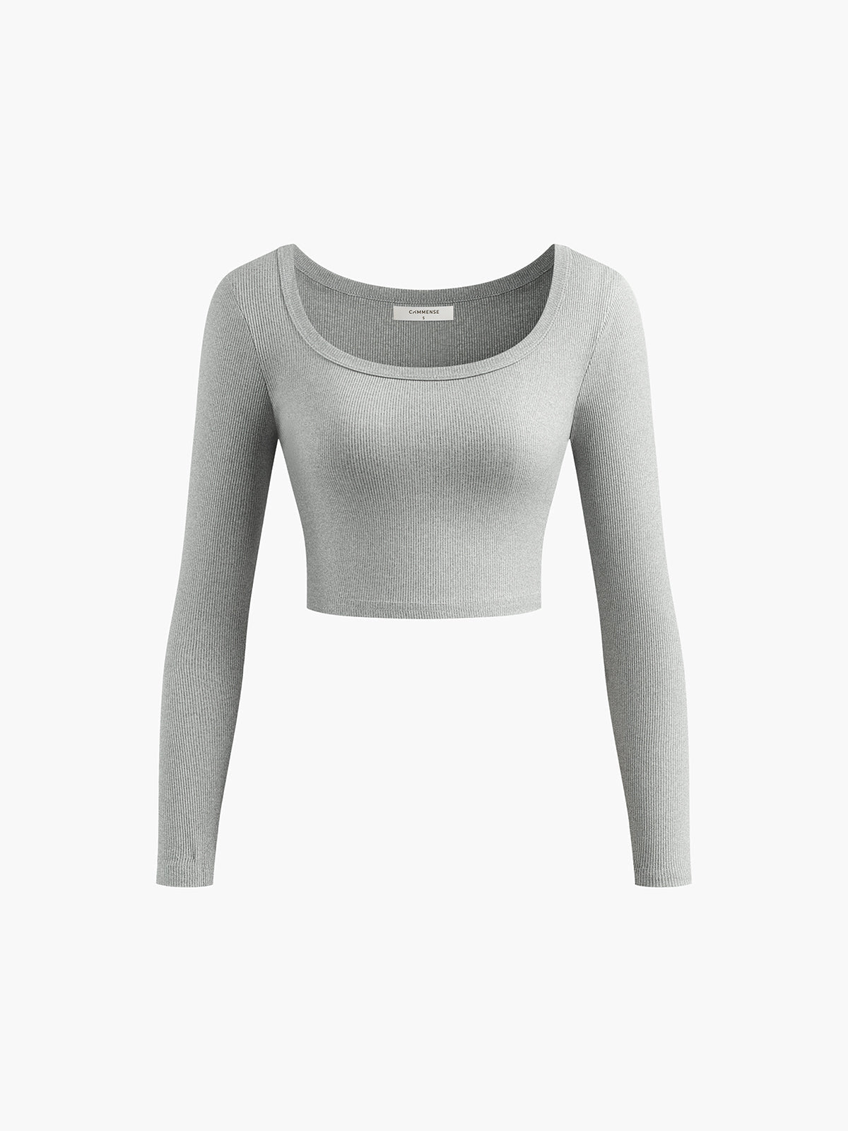 Plunora - Slim Fit Crop Top met Lange Mouwen