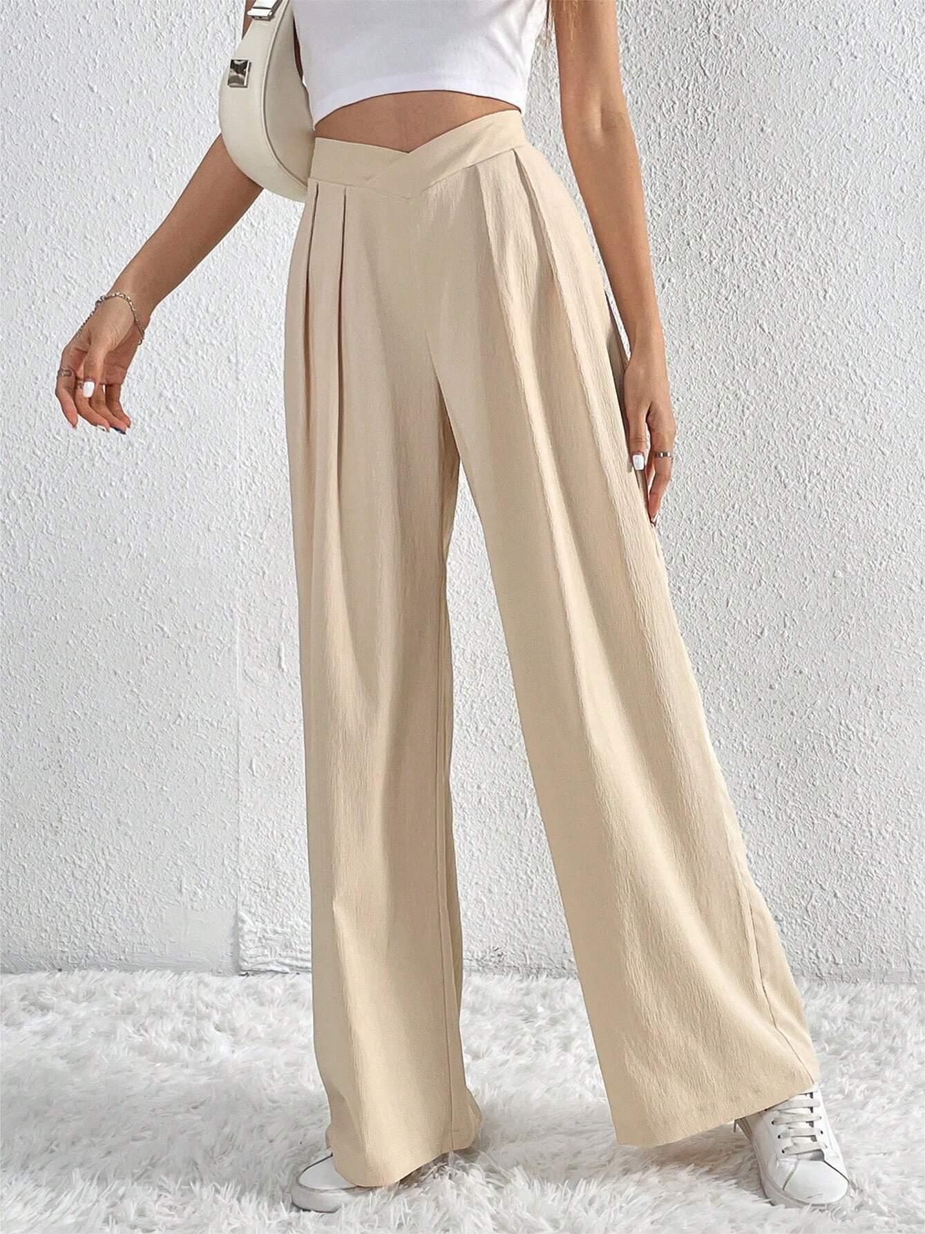 Plunora - Casual Geplooide Wide Leg Broek