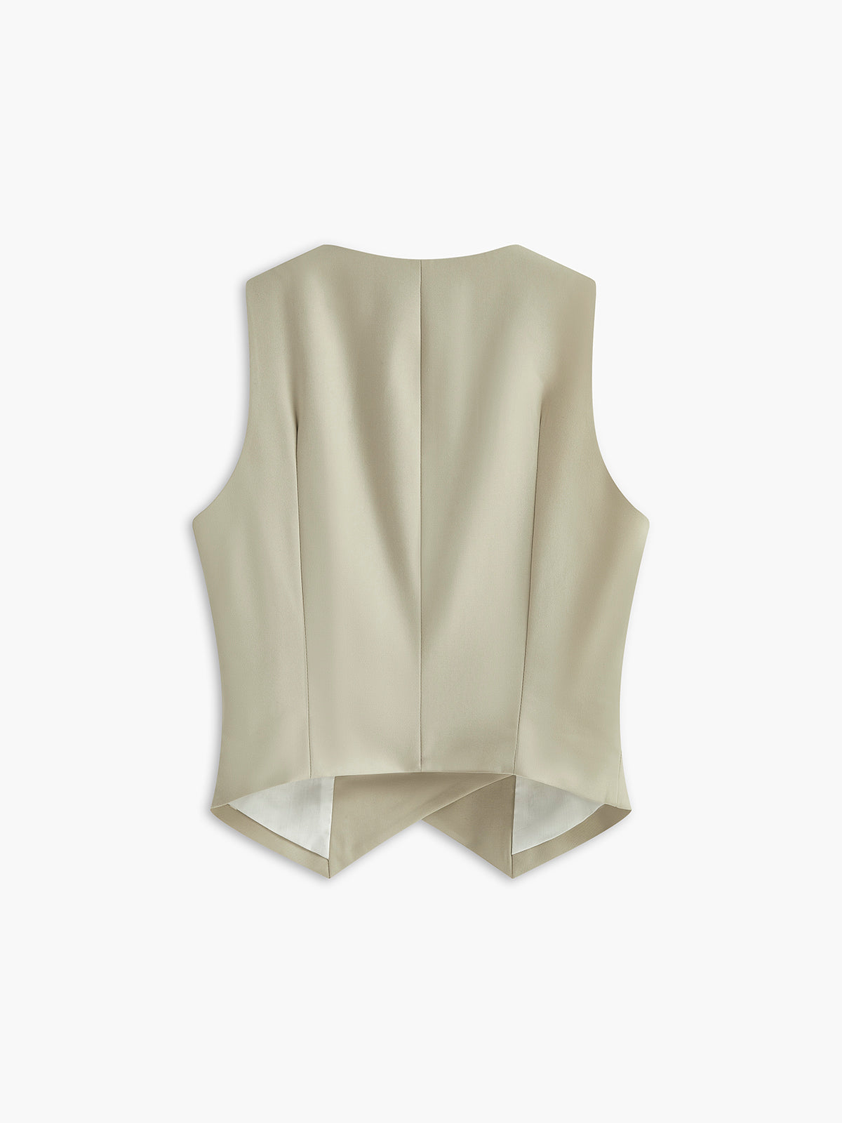 Plunora - Asymmetrisch Vest Met Knoopsluiting En Zakken