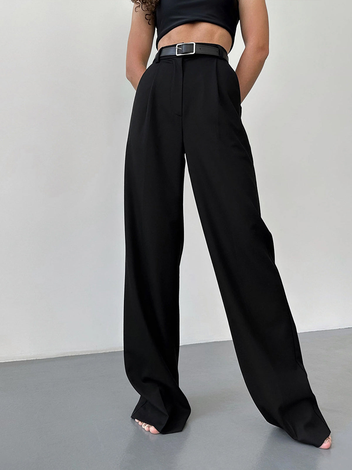 Plunora - Hoge Taille Wide Leg Broek