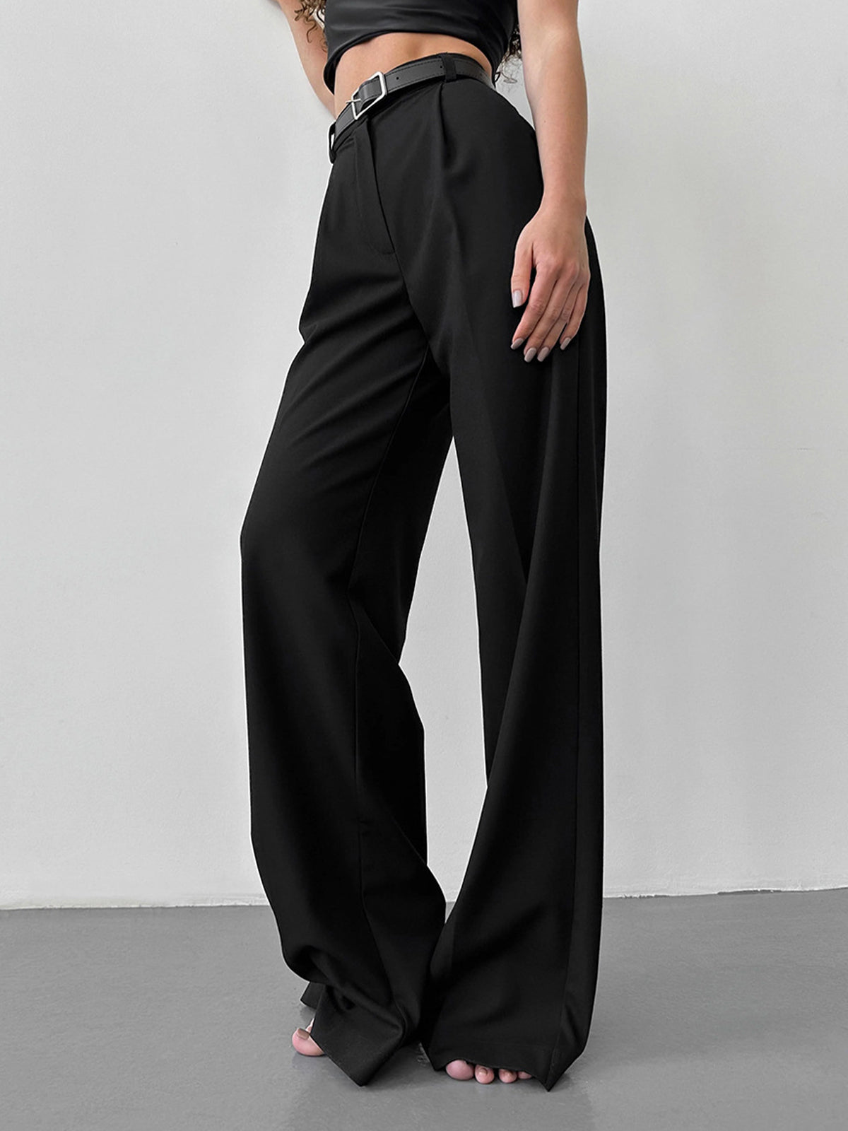 Plunora - Hoge Taille Wide Leg Broek