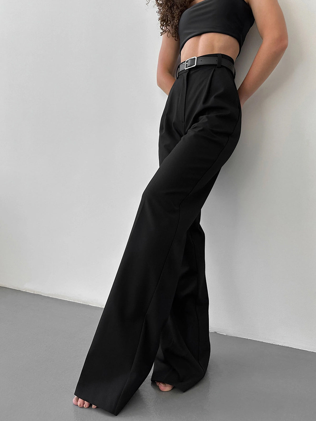 Plunora - Hoge Taille Wide Leg Broek