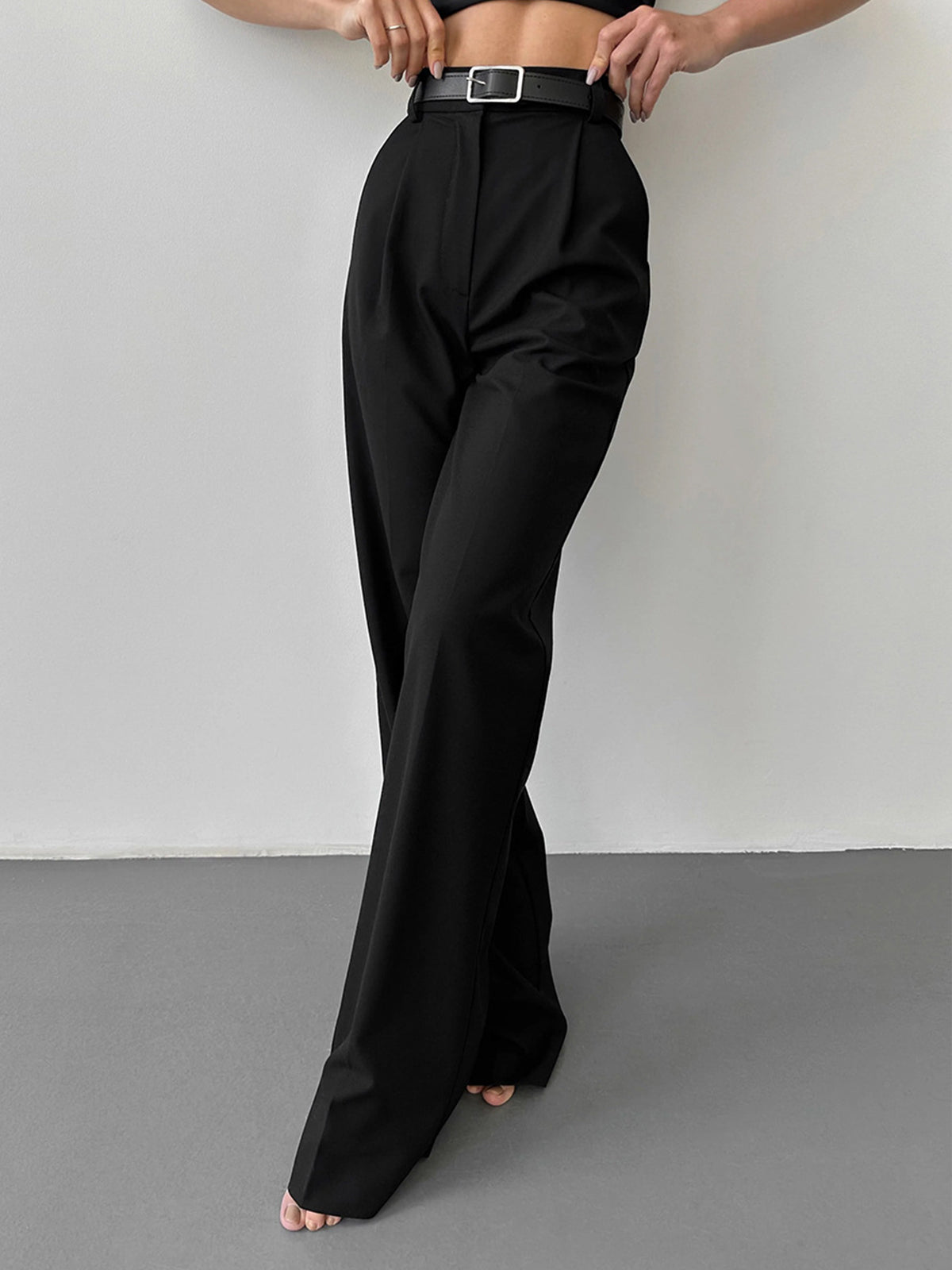 Plunora - Hoge Taille Wide Leg Broek