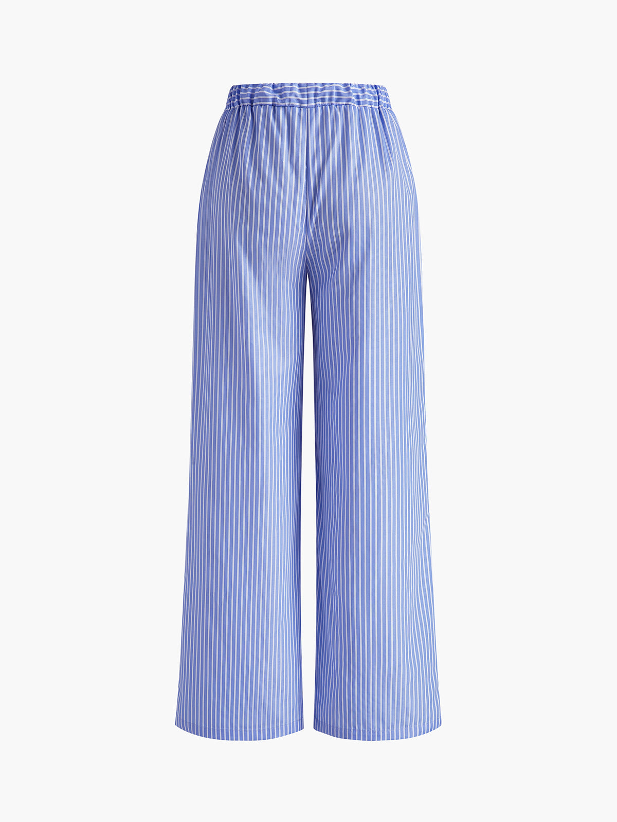 Plunora - Casual Gestreepte Wide Leg Broek