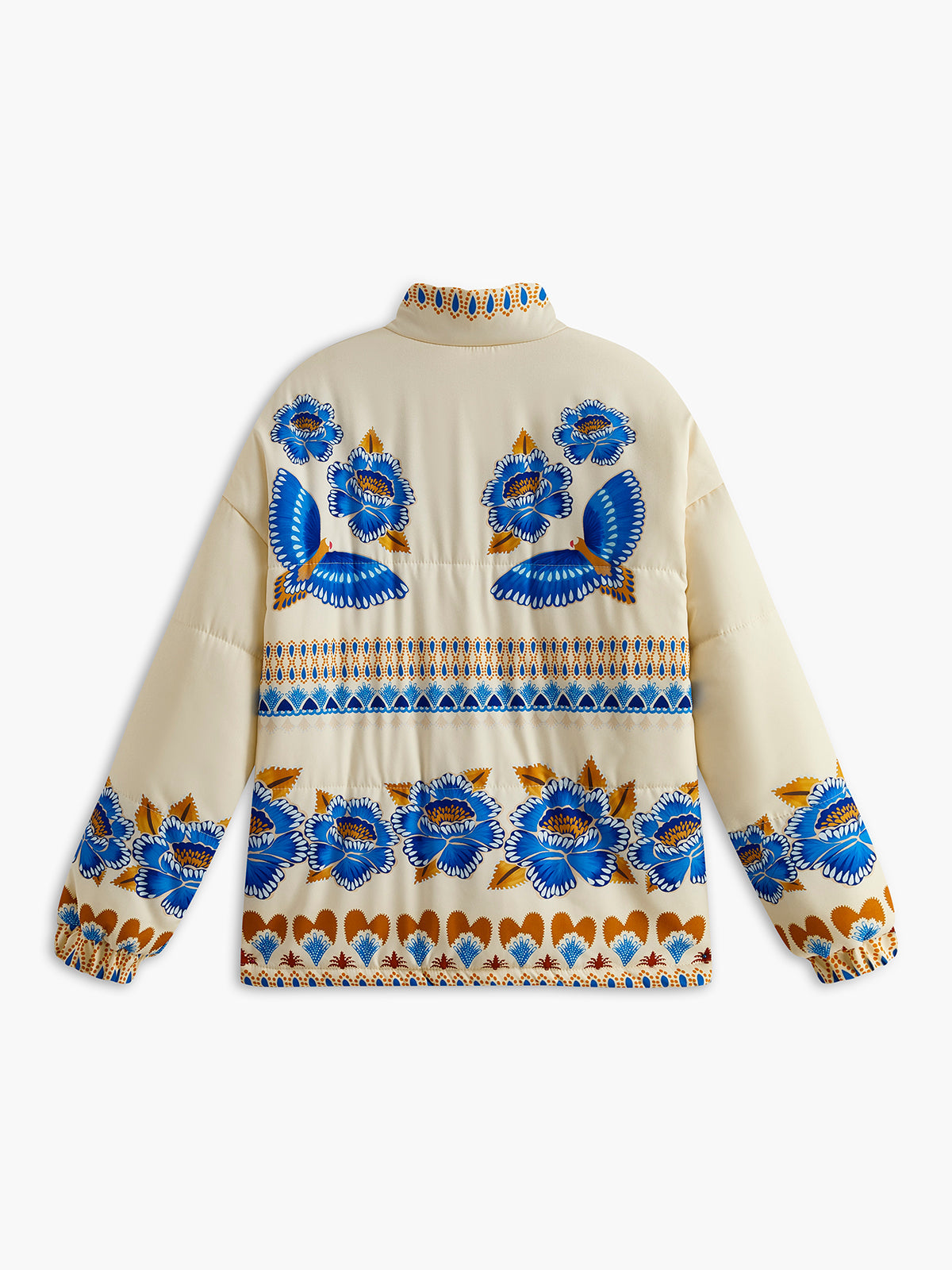 Plunora - Boheemse Winterjas Met Print En Rits