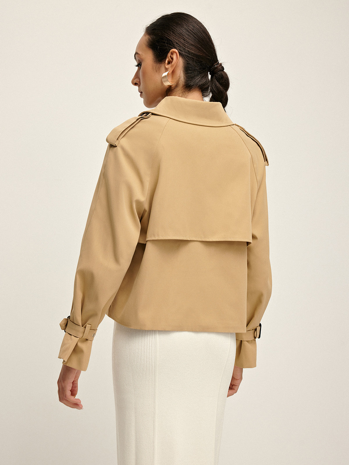 Plunora - Trenchcoat Met Revers En Knoopsluiting