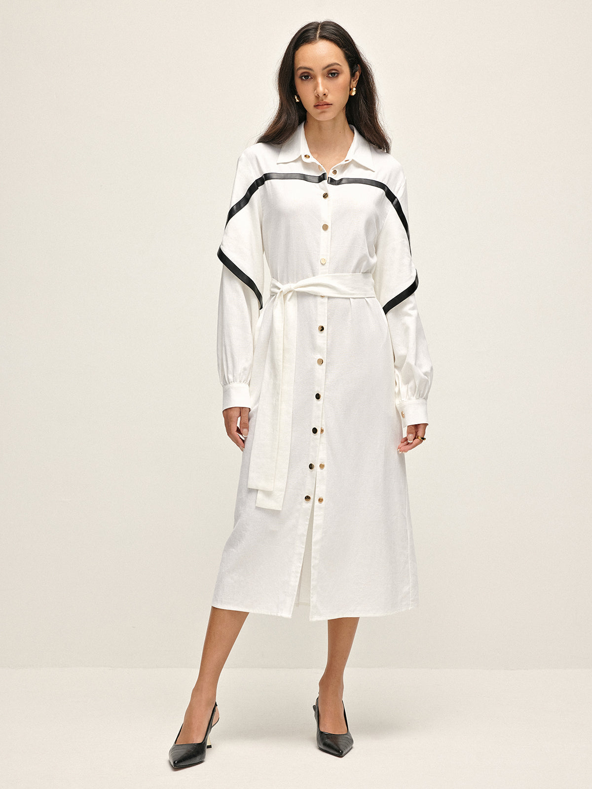 Plunora - Katoenen &amp; Linnen Trenchcoat Met Riem