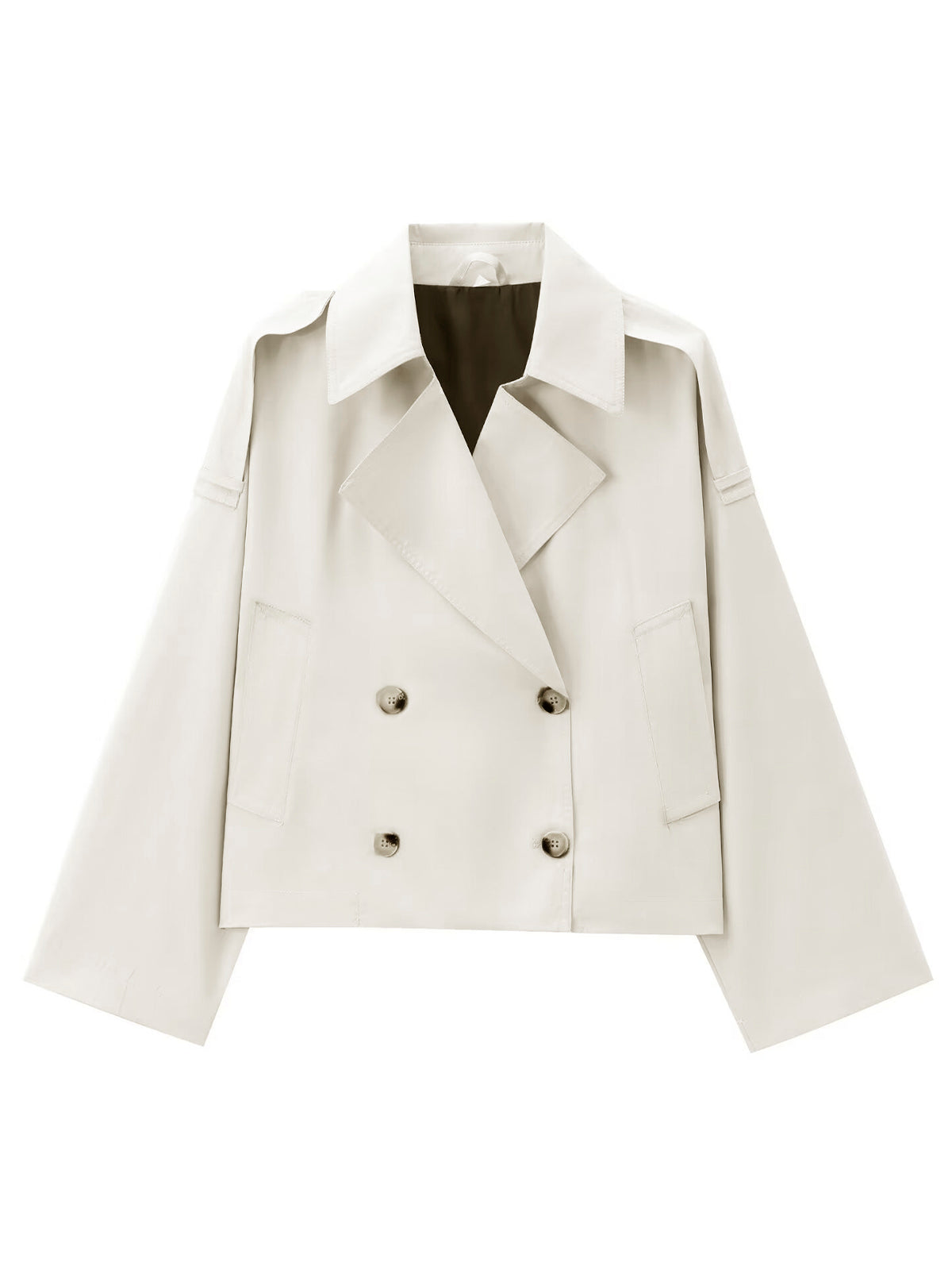 Plunora - Revers Trenchcoat Met Knoopsluiting