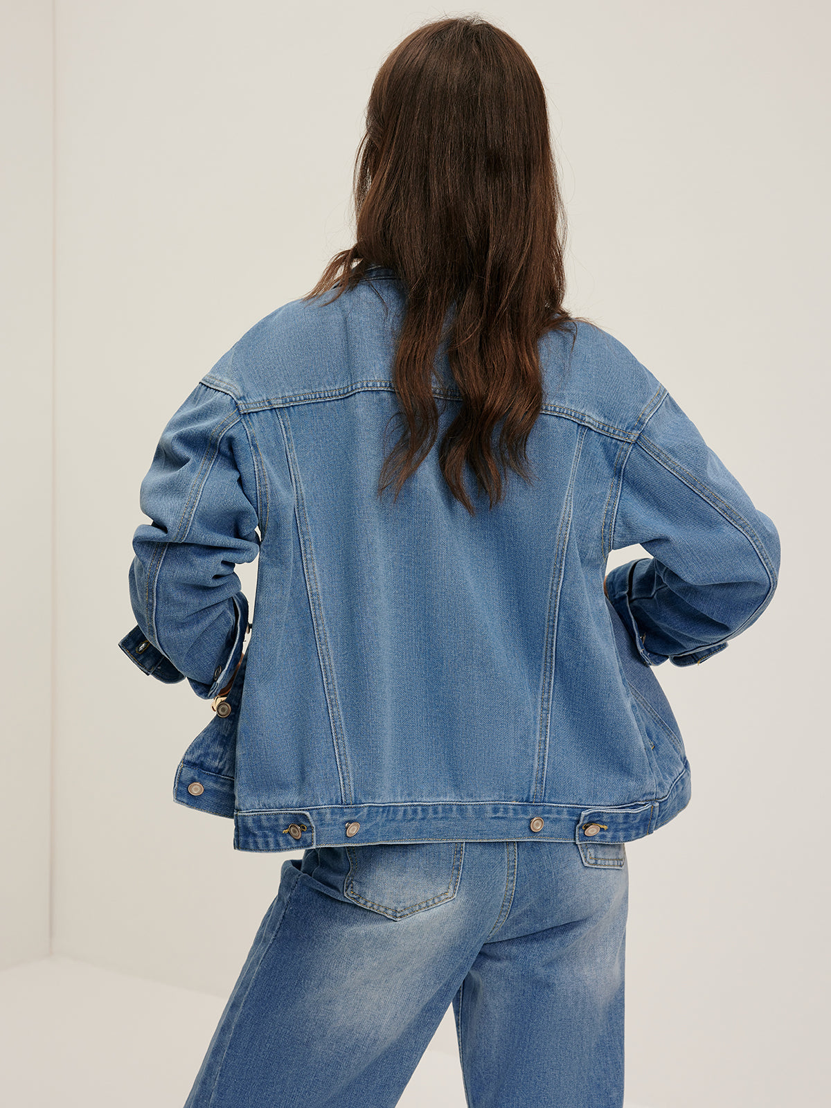 Plunora - Revers Zakken Denim Jacket