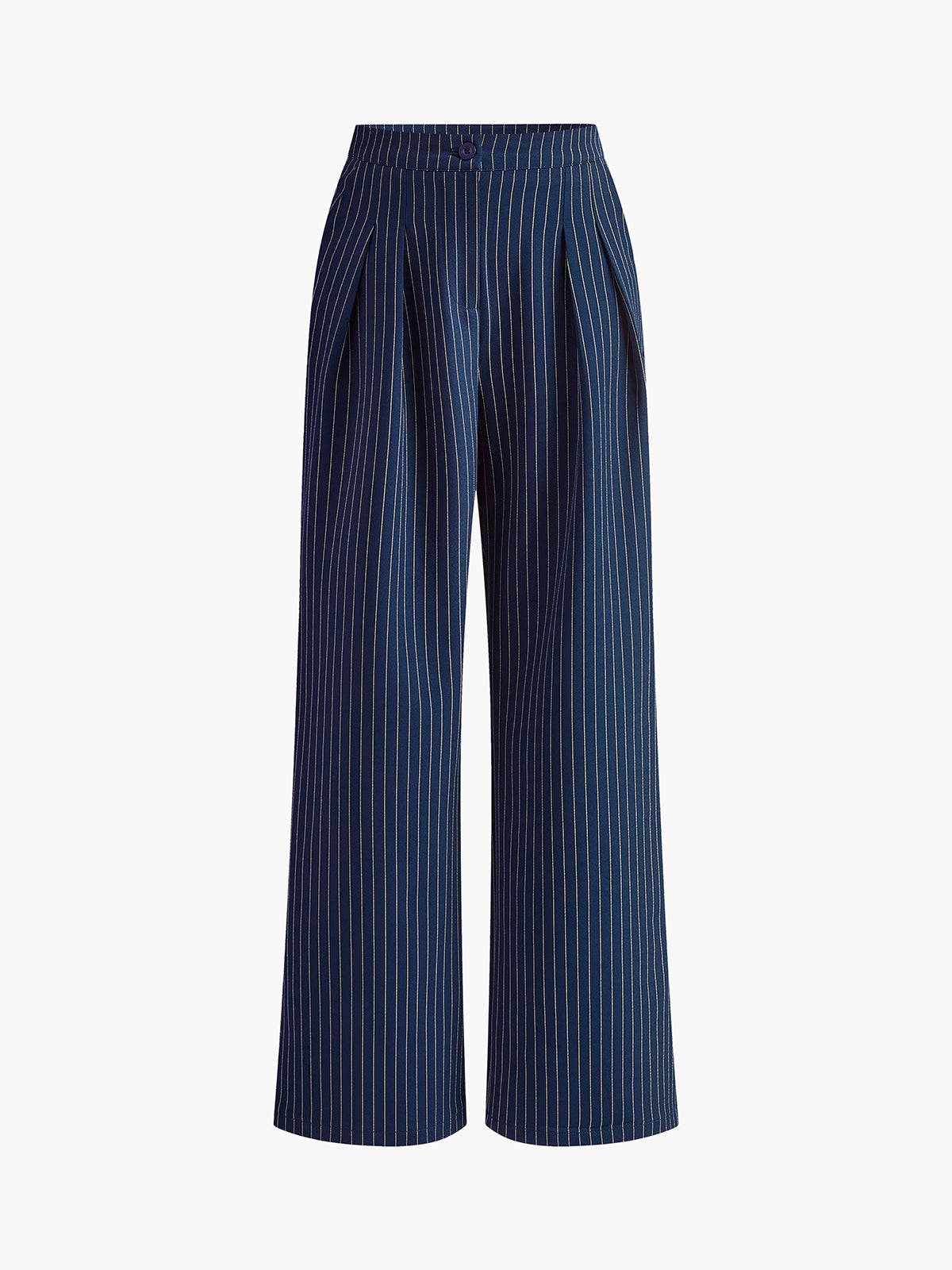 Plunora - Pinstripe Geplooide Wide Leg Dress Broek