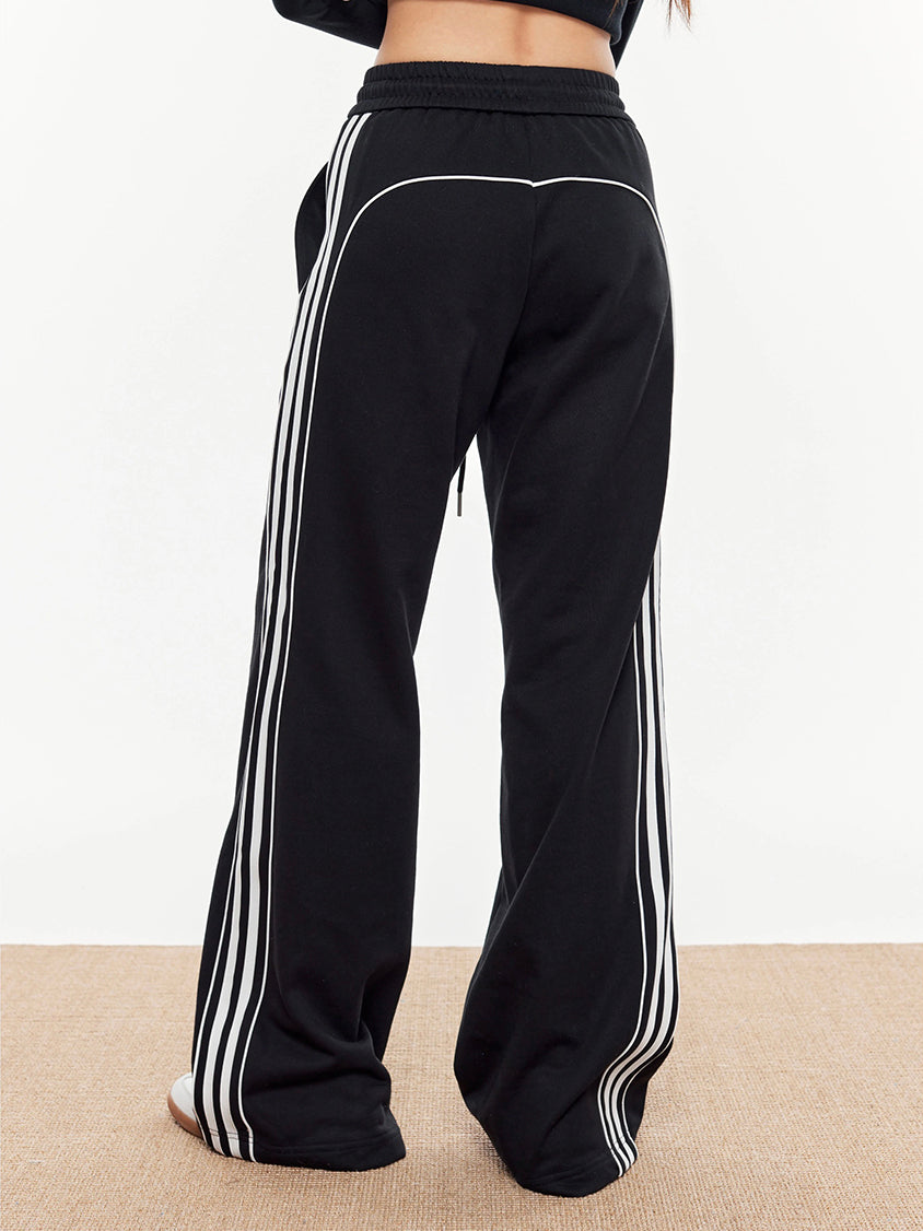 Plunora - Sweatpants met Contrasterende Bies en Trekkoord