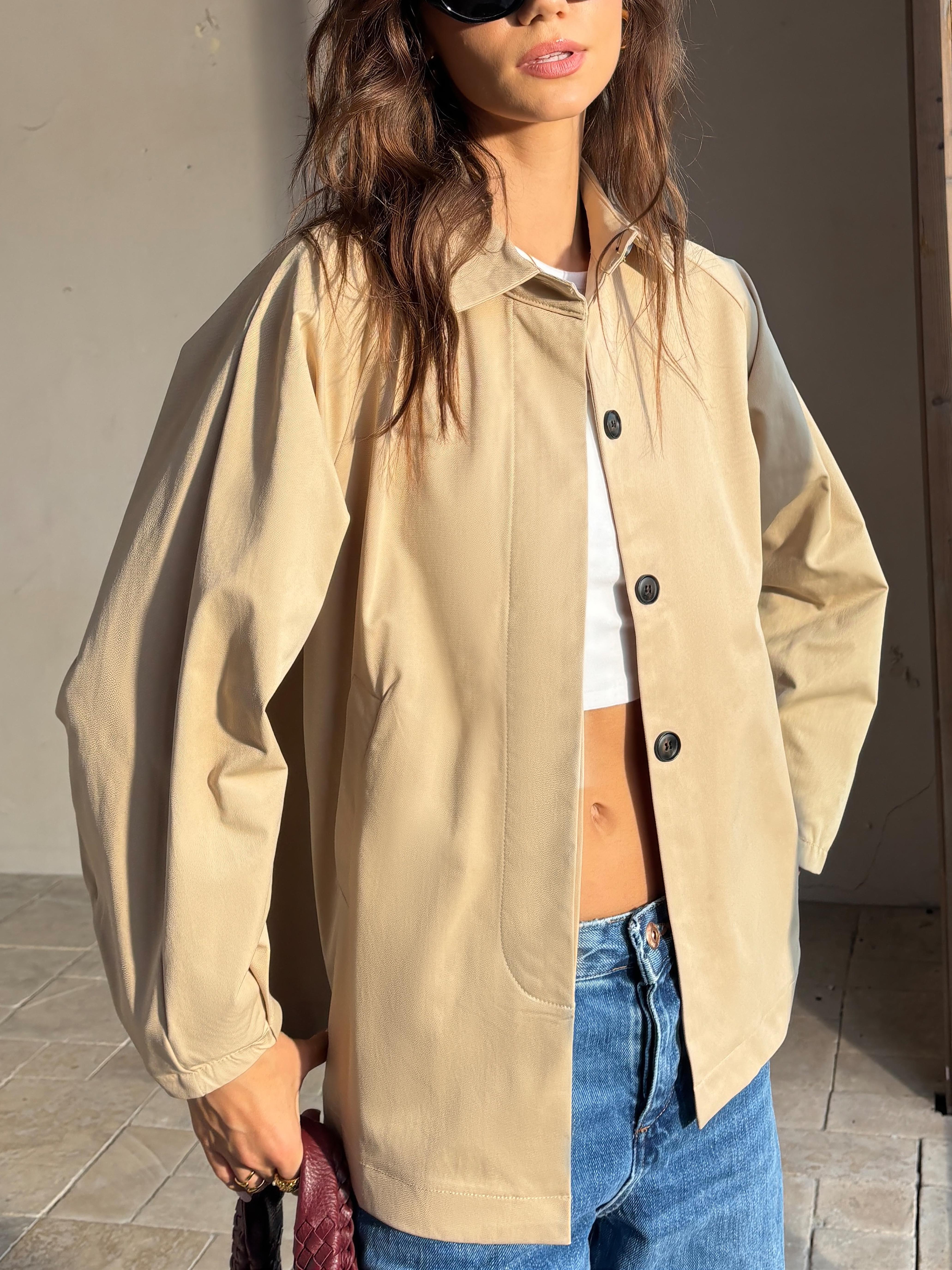 Plunora - Trenchcoat Met Revers En Knoopsluiting