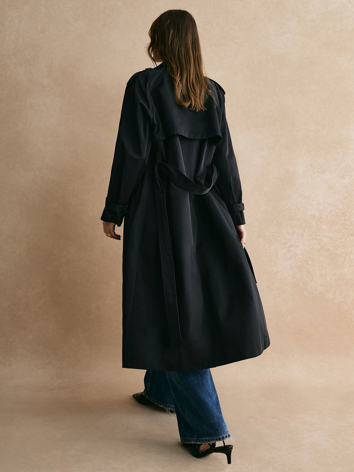 Plunora - Casual Lange Trenchcoat Met Zakken