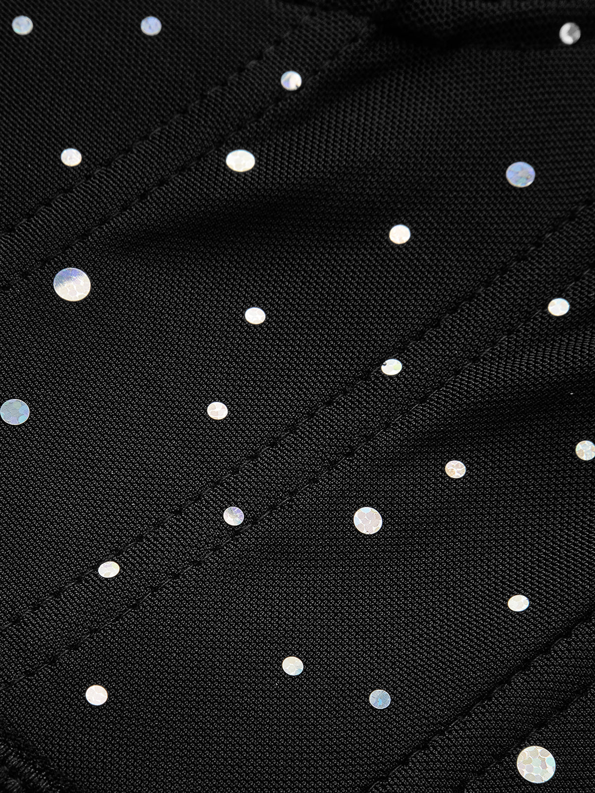 Plunora - Mesh Polka Dot Corset Top Details