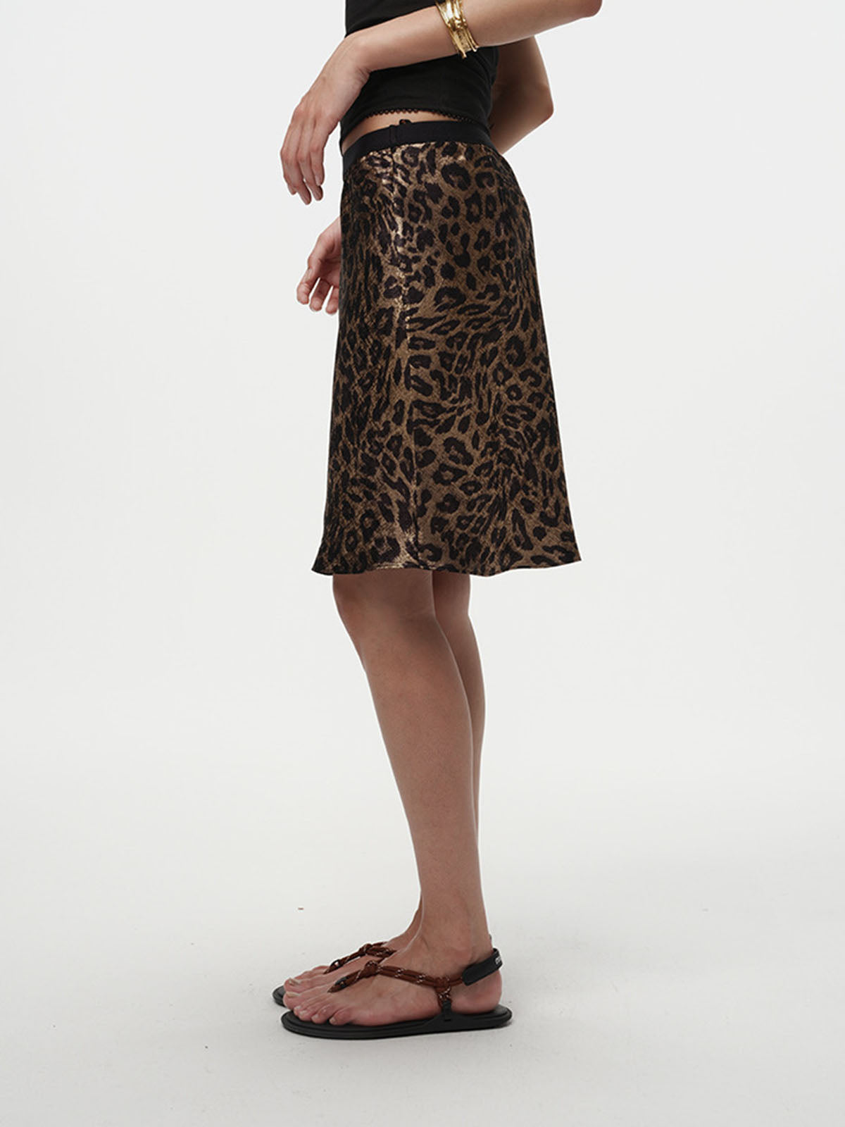 Plunora - Luipaardprint Midi Rok