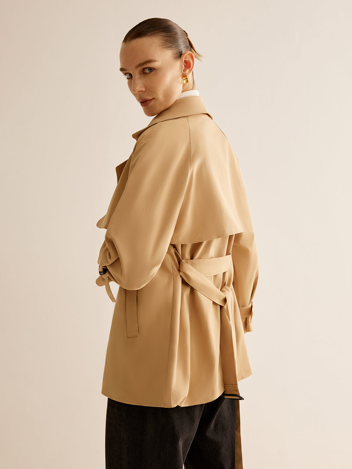 Plunora - Trenchcoat Met Riem En Gespsluiting