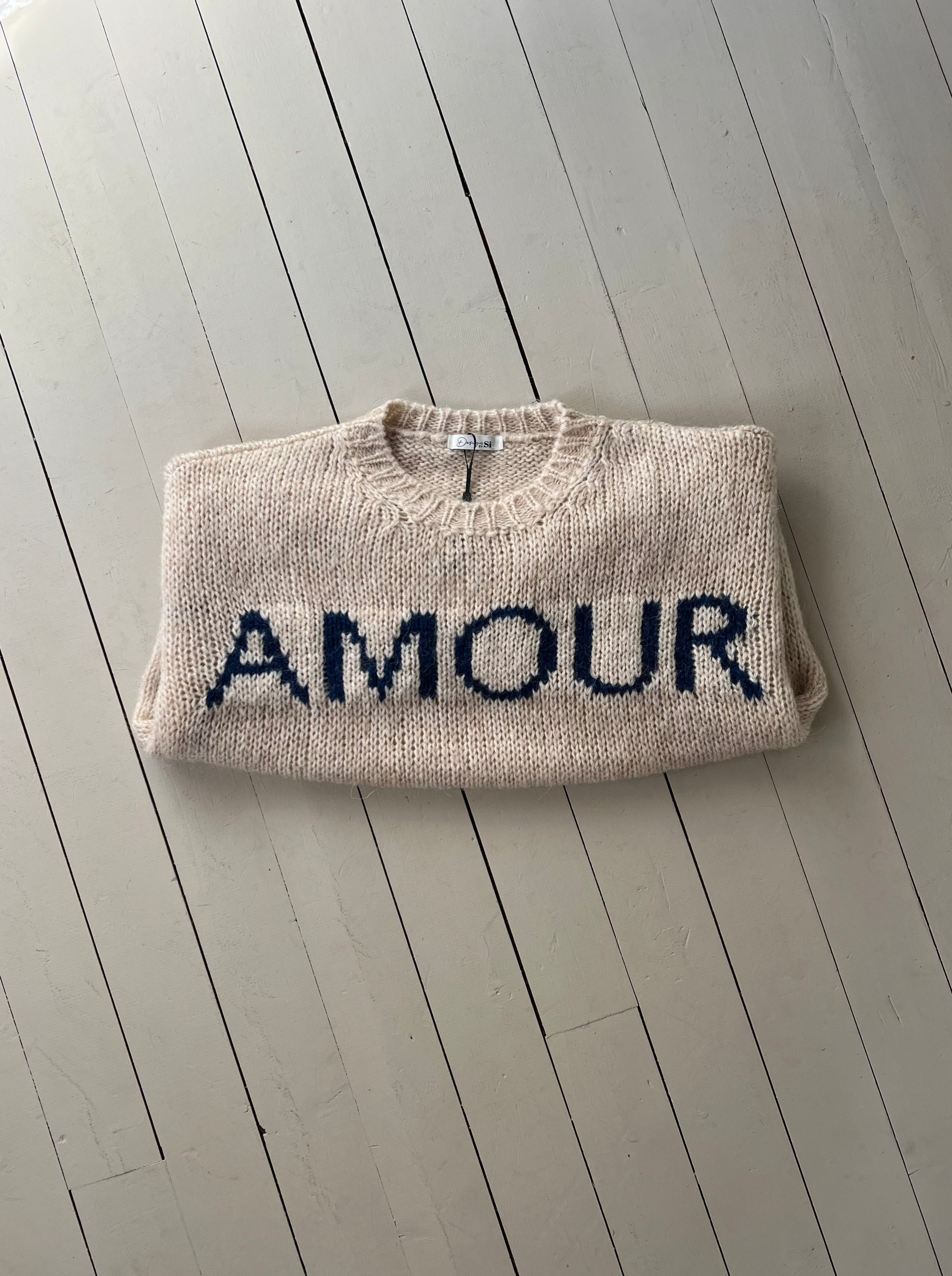 Plunora - Beige 'Amour' Gebreide Trui voor Dames