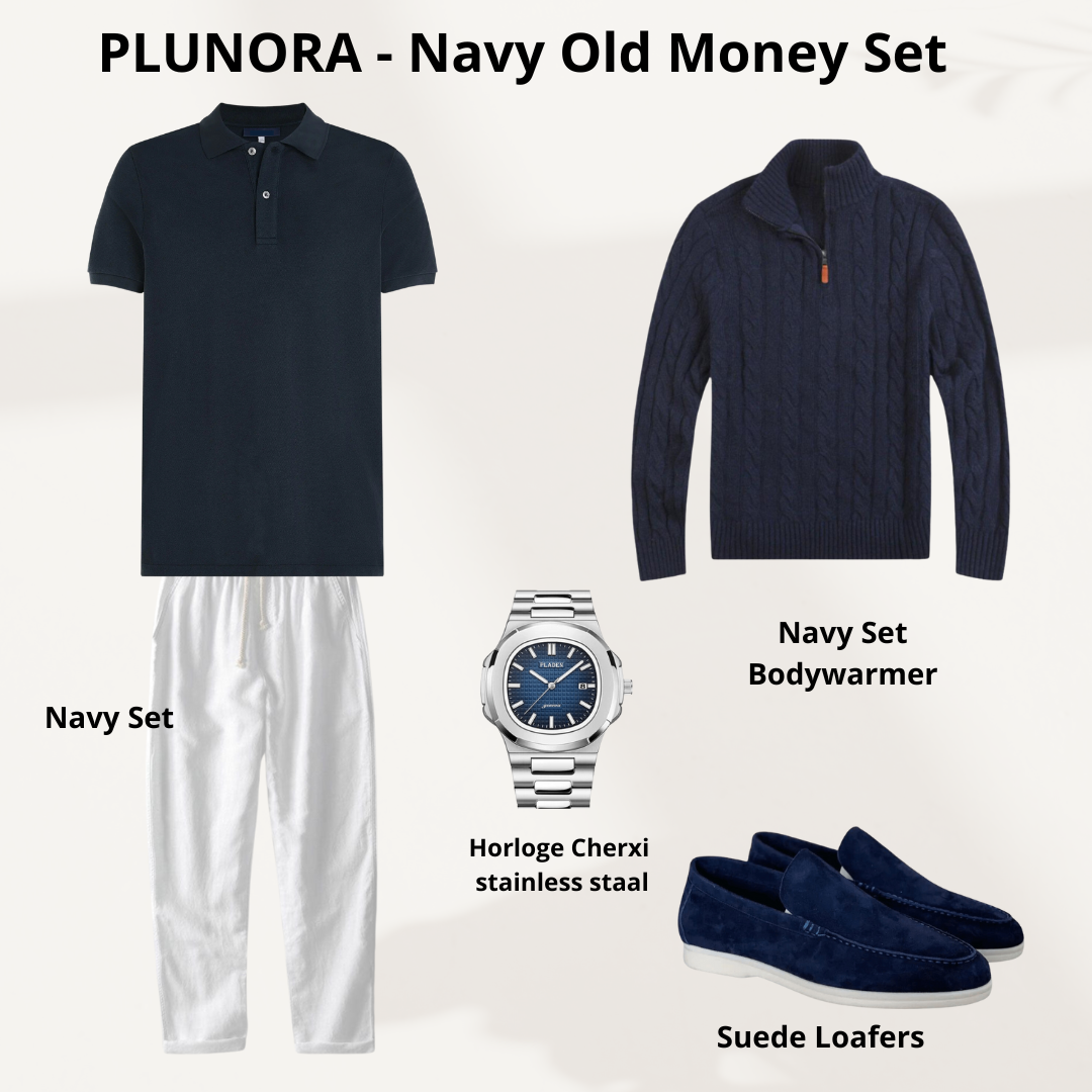 Plunora - Navy Herfst Old Money Set