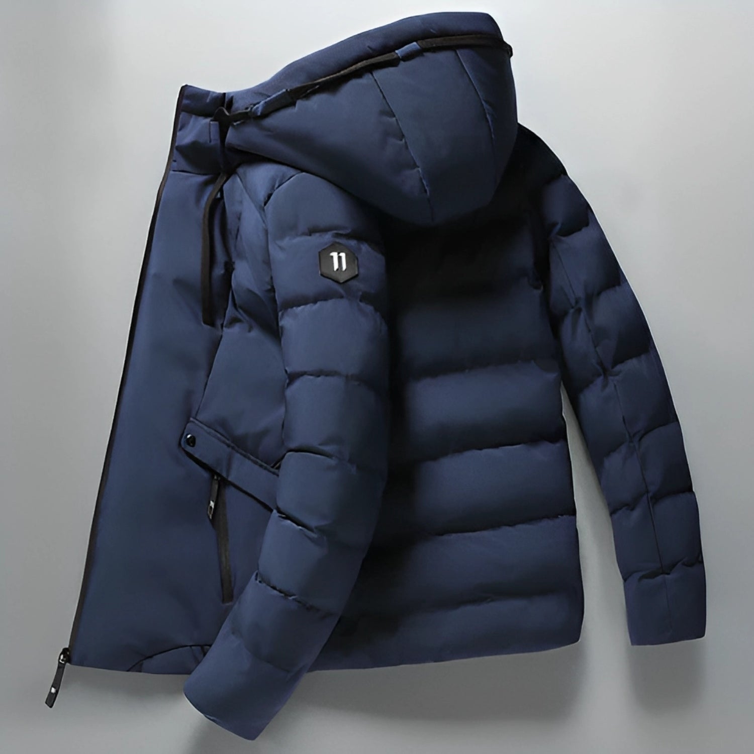 Plunora-  blauwe waterdichte comfortabele Parka winterjas