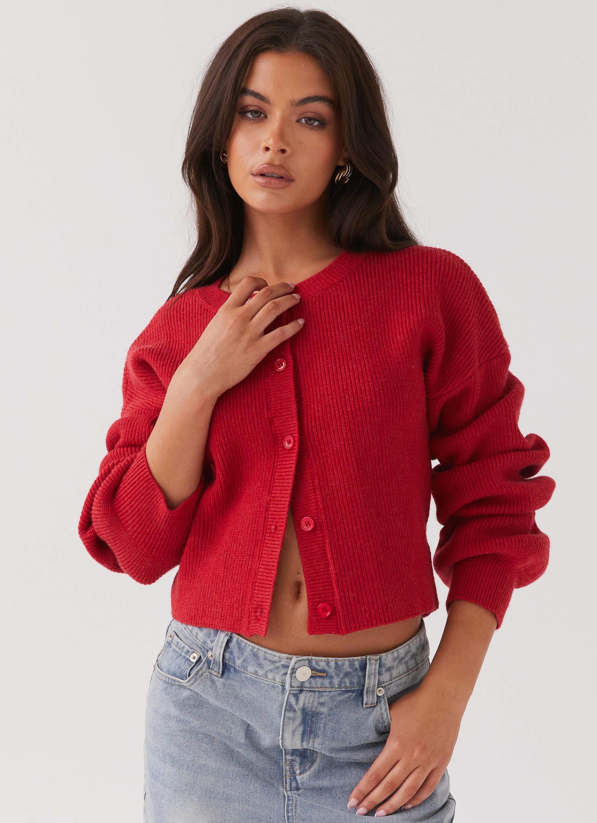 Plunora - Essentiel Red Cardigan - Plunora